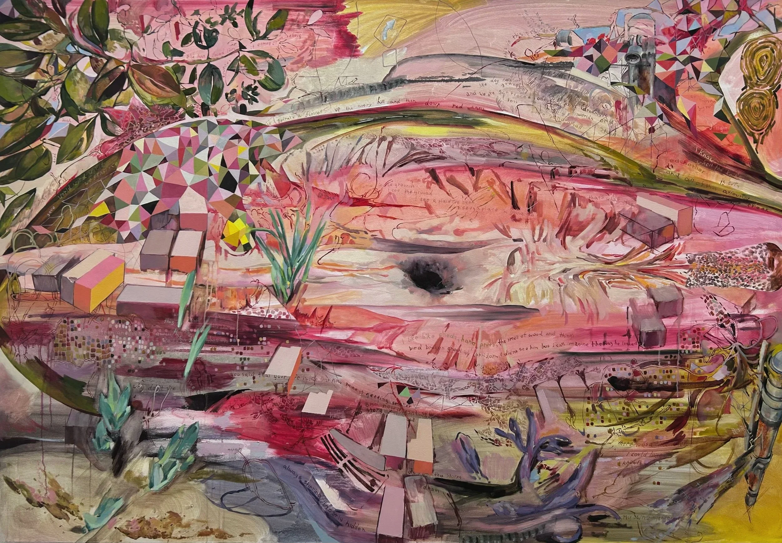   love is alive , 2026, oil on canvas, 78 × 54 in 