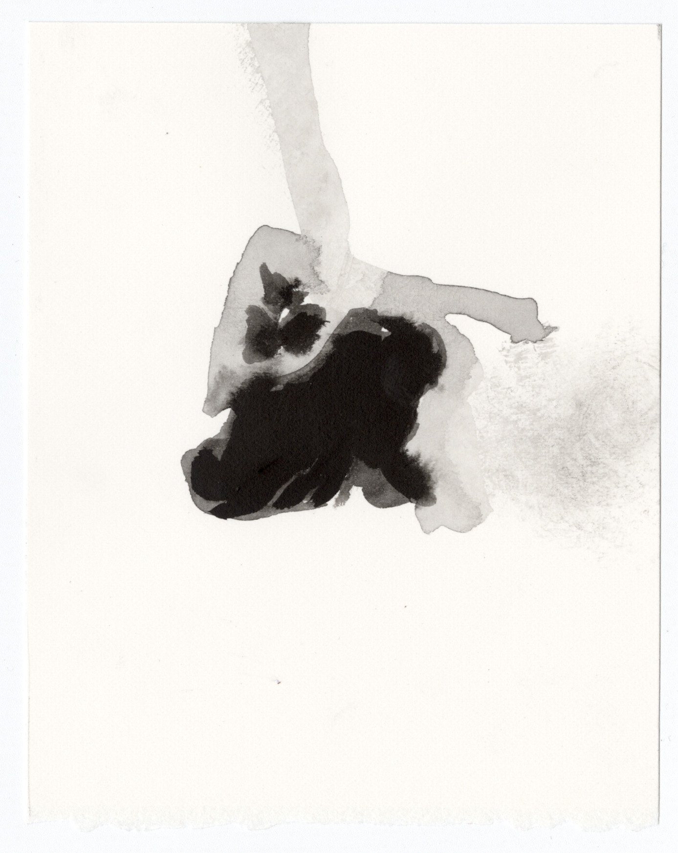   denning , 2026, ink on paper, 4 × 5.5 in 
