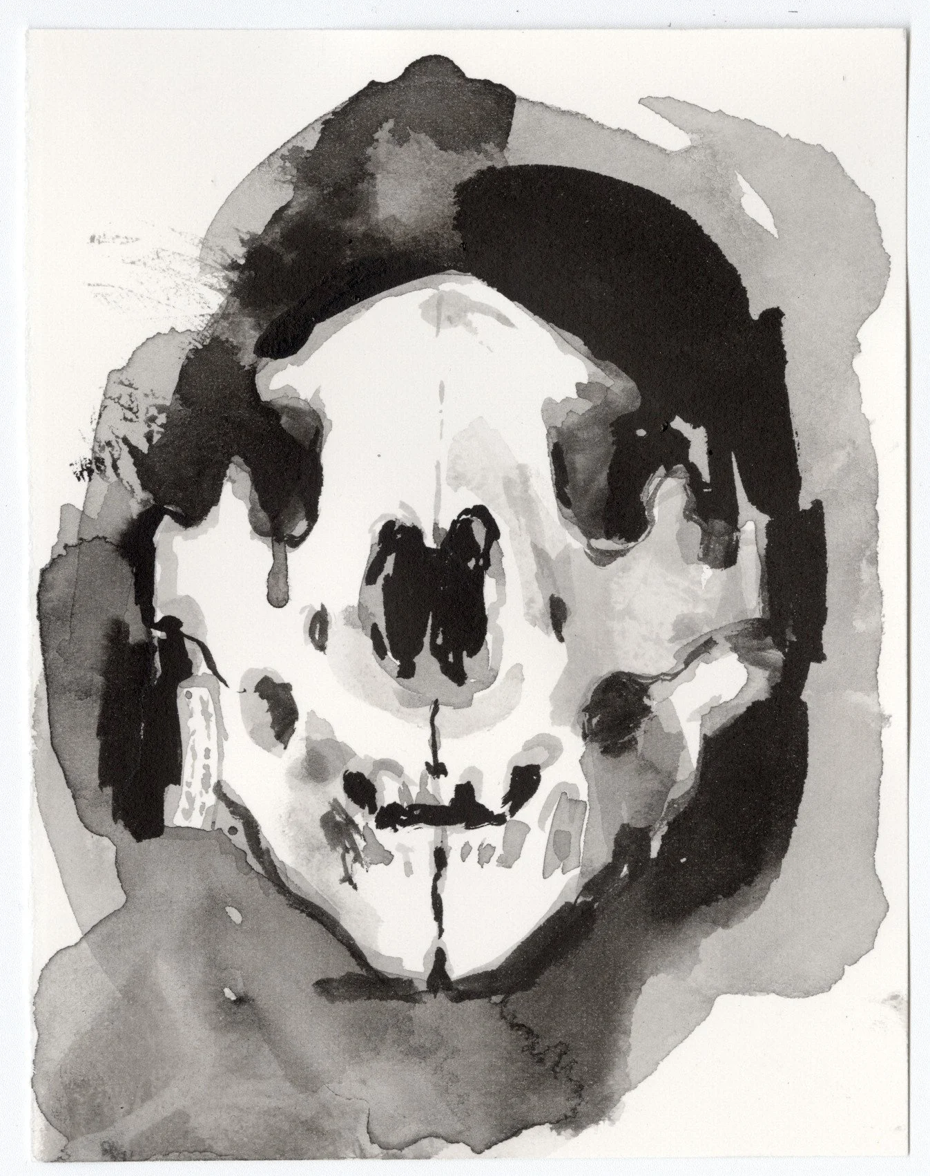   black bear,  2026, ink on paper, 4 × 5.5 in 