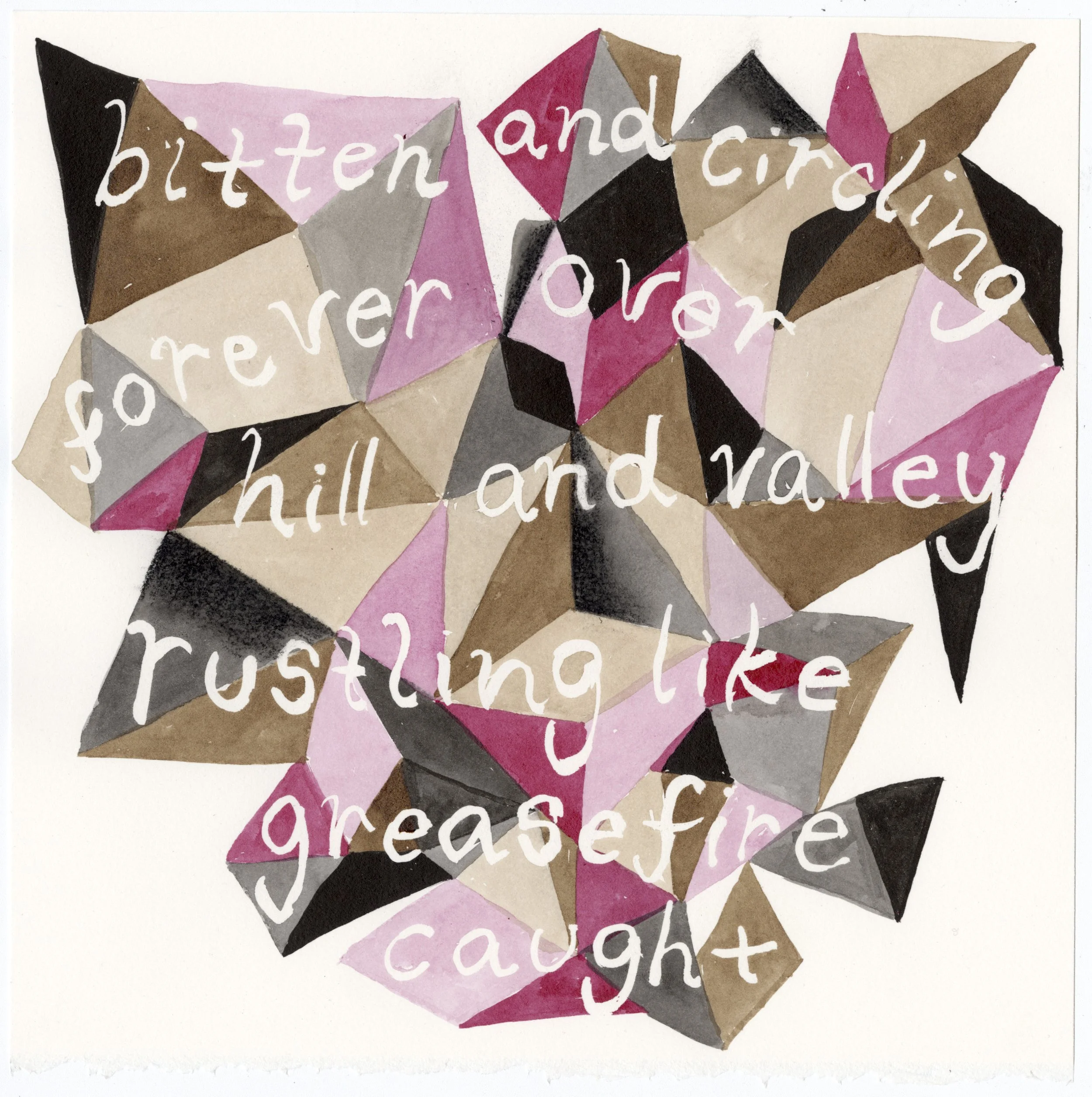   affections,  2026, ink and charcoal on paper, 8.5 × 8.5 in 