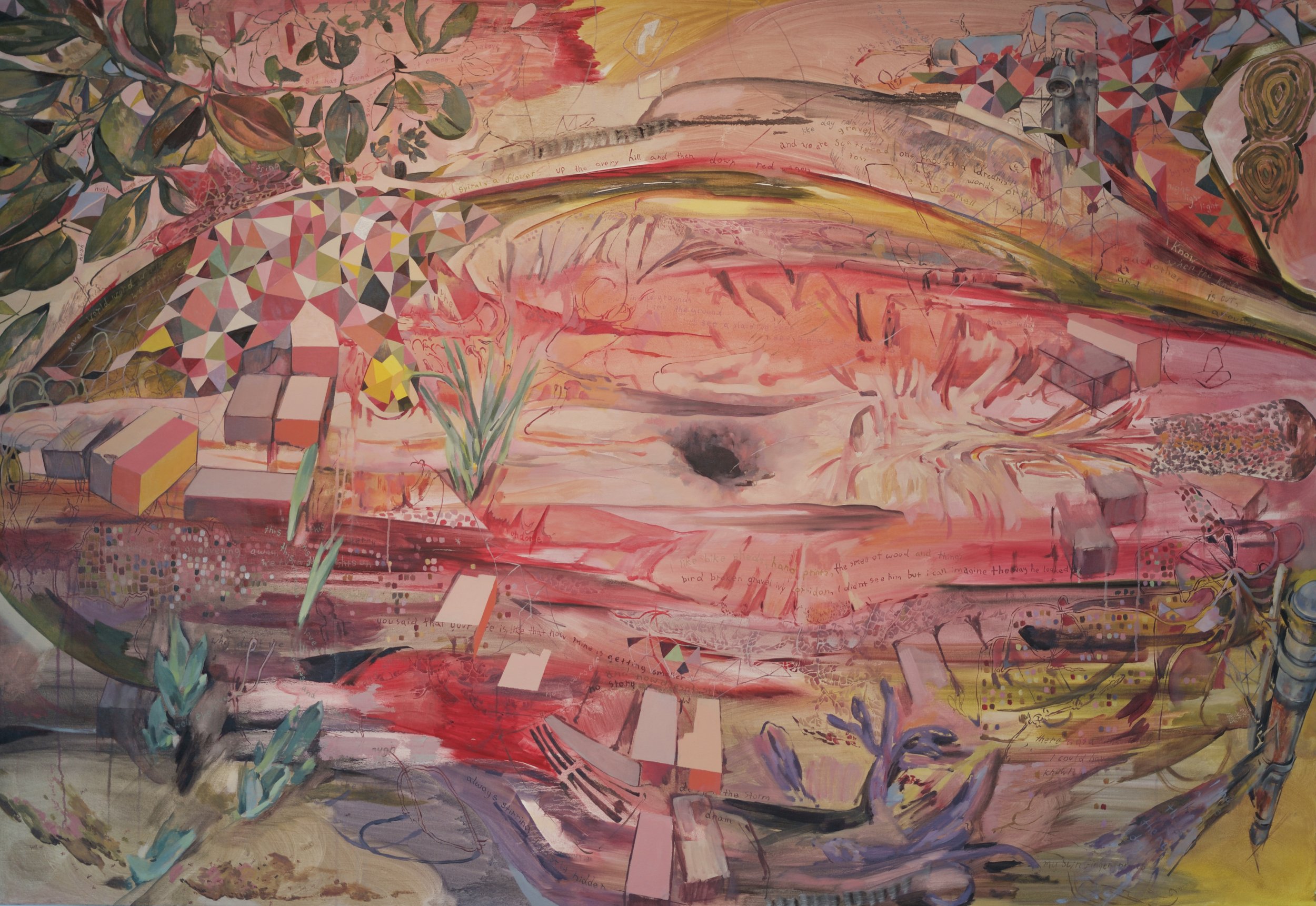   love is alive , 2026, oil on canvas, 78 × 54 in 
