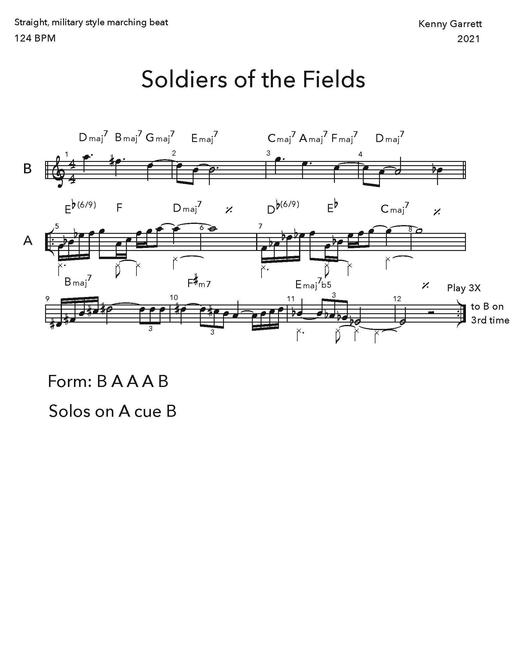 Kenny Garrett, Soldiers of the Fields
