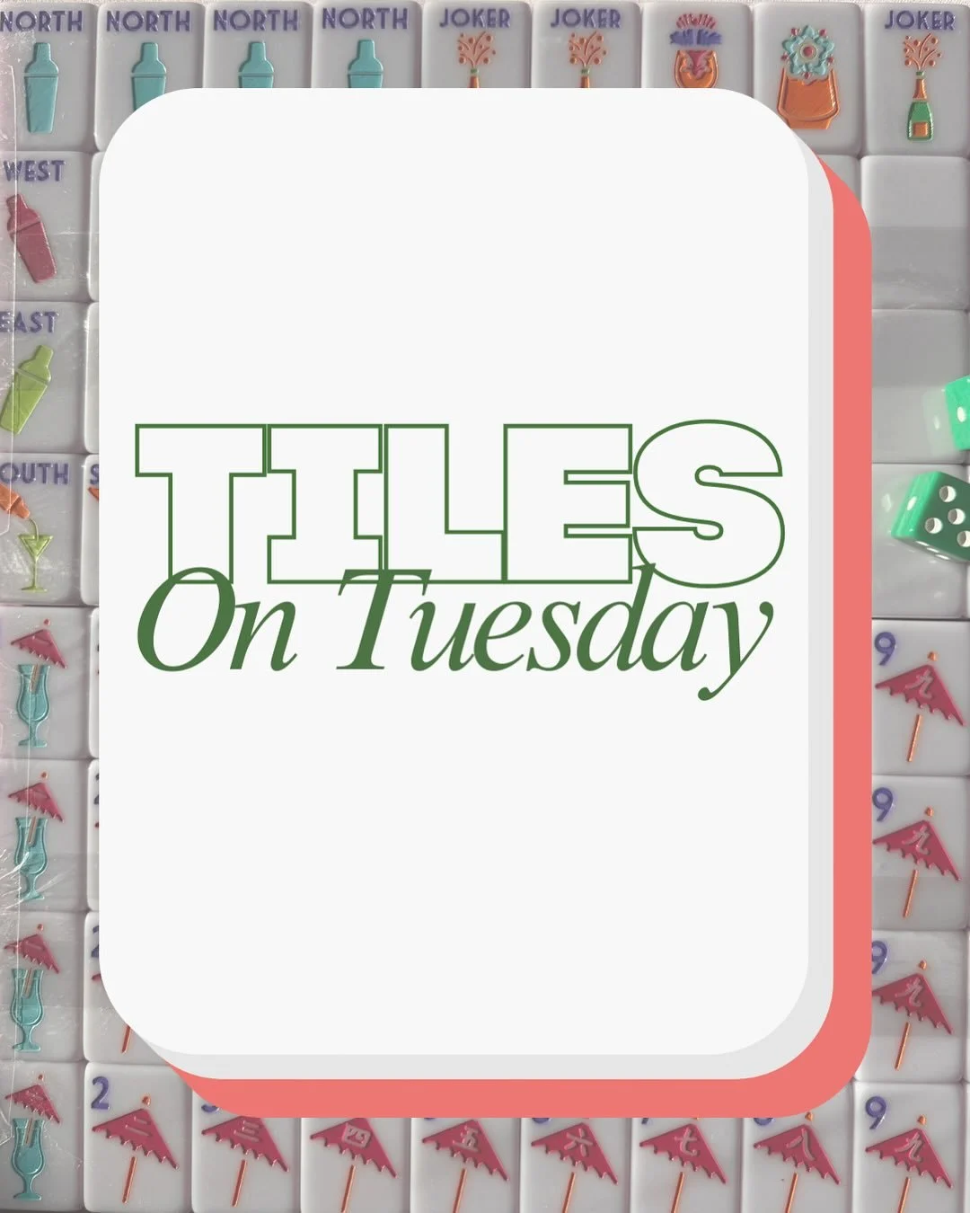 For this Tuesday&rsquo;s Tiles we want to share our newest set, the Cocktail Club😍 Grab a glass and search for your Bird Bam Cheers!🥂 Tiles from @charlestonmahjongclub