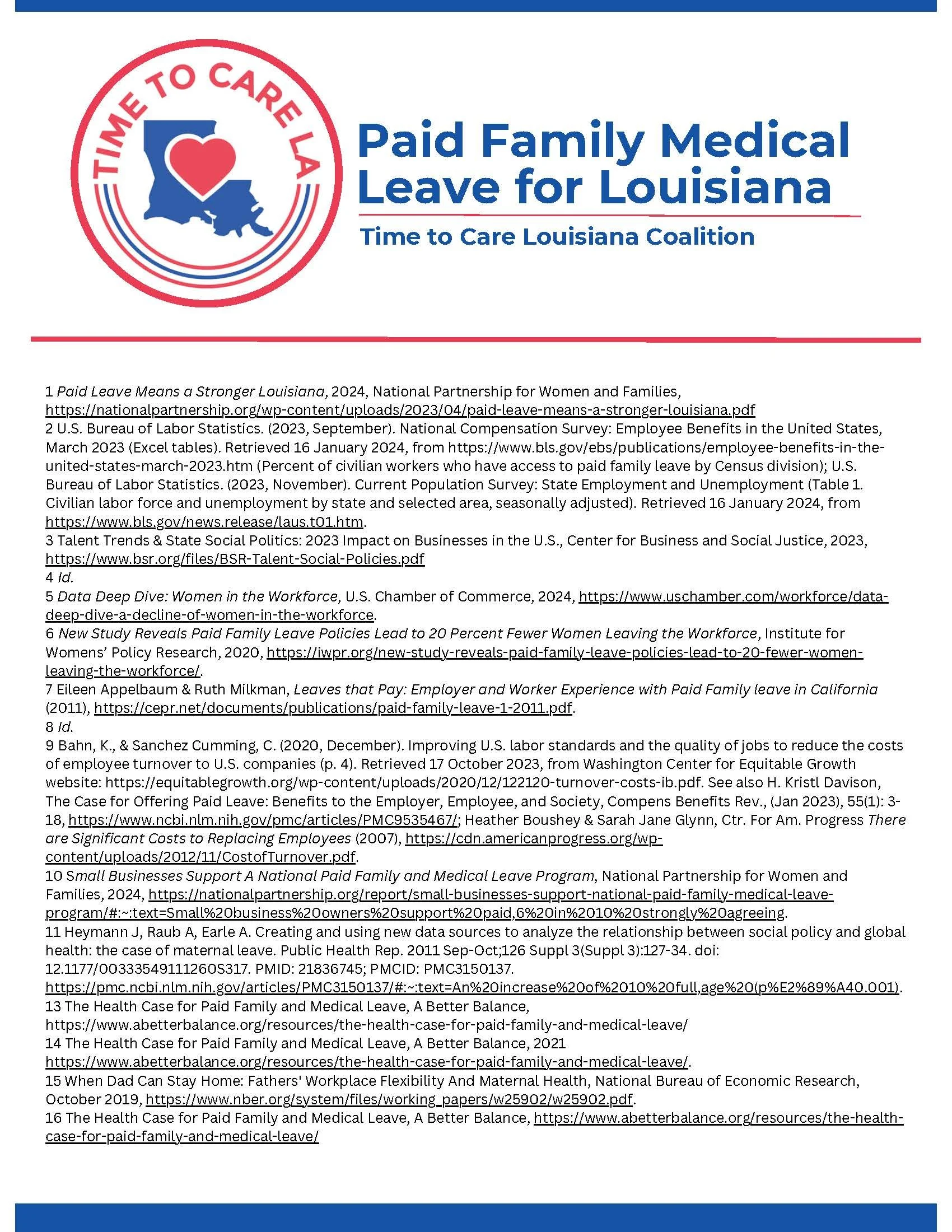 Paid Family Medical Leave Overview — Louisiana Public Health Institute