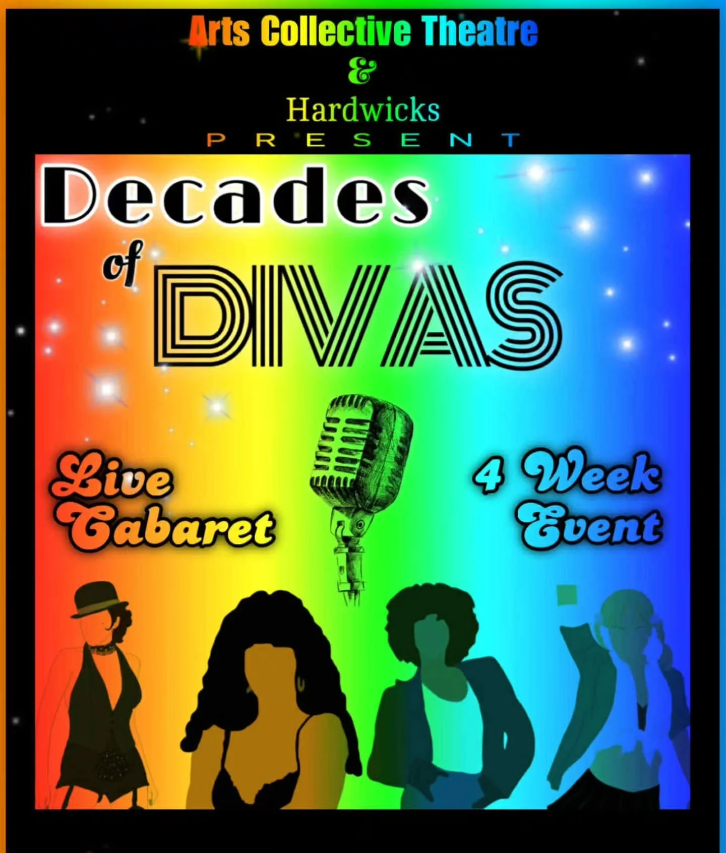 🔥🎭 Jacksonville, are you READY? 

Arts Collective Theatre + Hardwicks 
present

⭐️DECADES OF DIVAS⭐️

A Celebration of the Music of Queer Icons, Past and Present

Concieved &amp; Directed by Lee Hamby 

From torch songs to chart-topping anthems, De