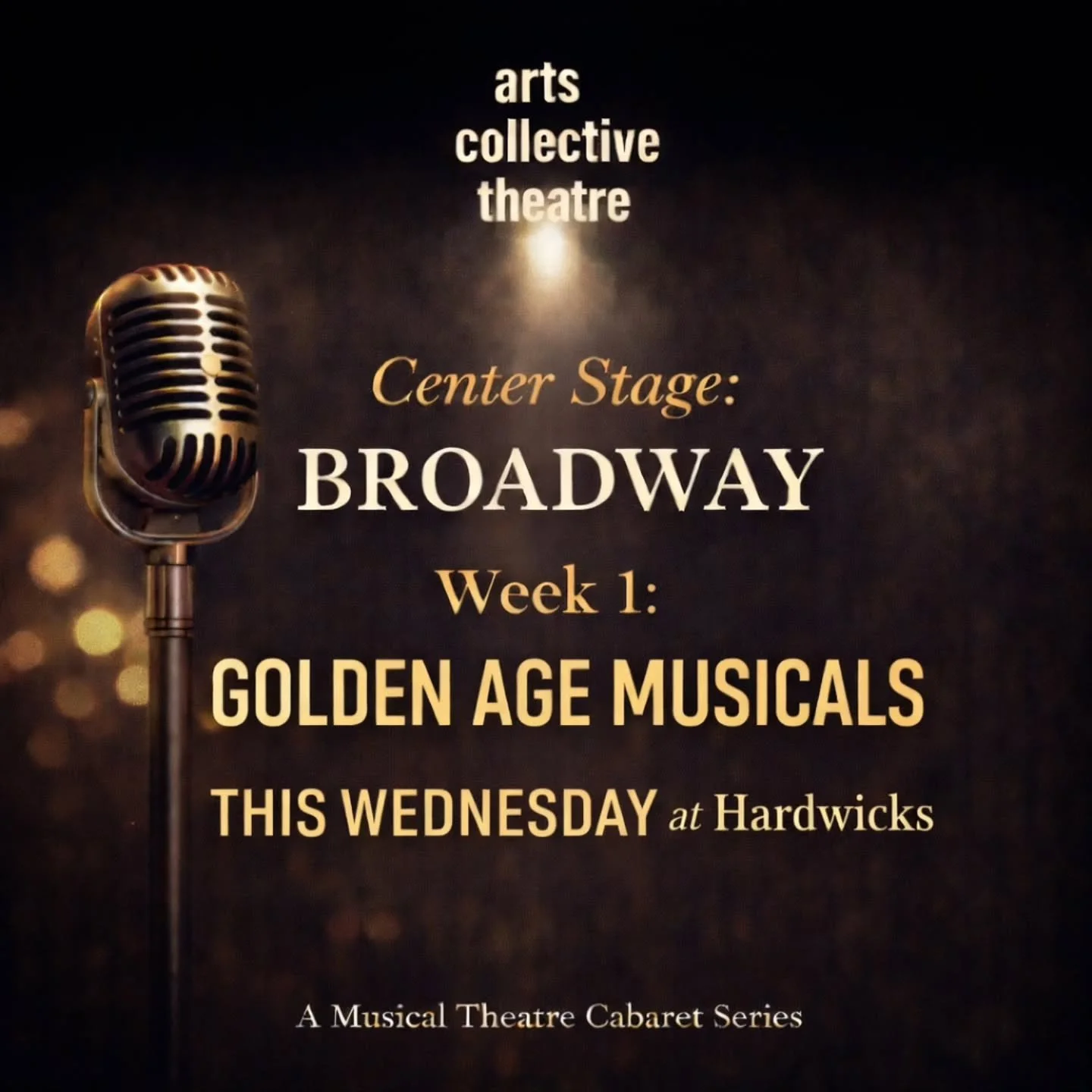 ✨ CENTER STAGE: BROADWAY &ndash; WEEK 1 ✨

THIS WEDNESDAY! 

We&rsquo;re kicking things off this 4 week Cabaret Series with The Golden Age Musicals&hellip; the era that built Broadway as we know it.

From sweeping romance to show-stopping numbers, th