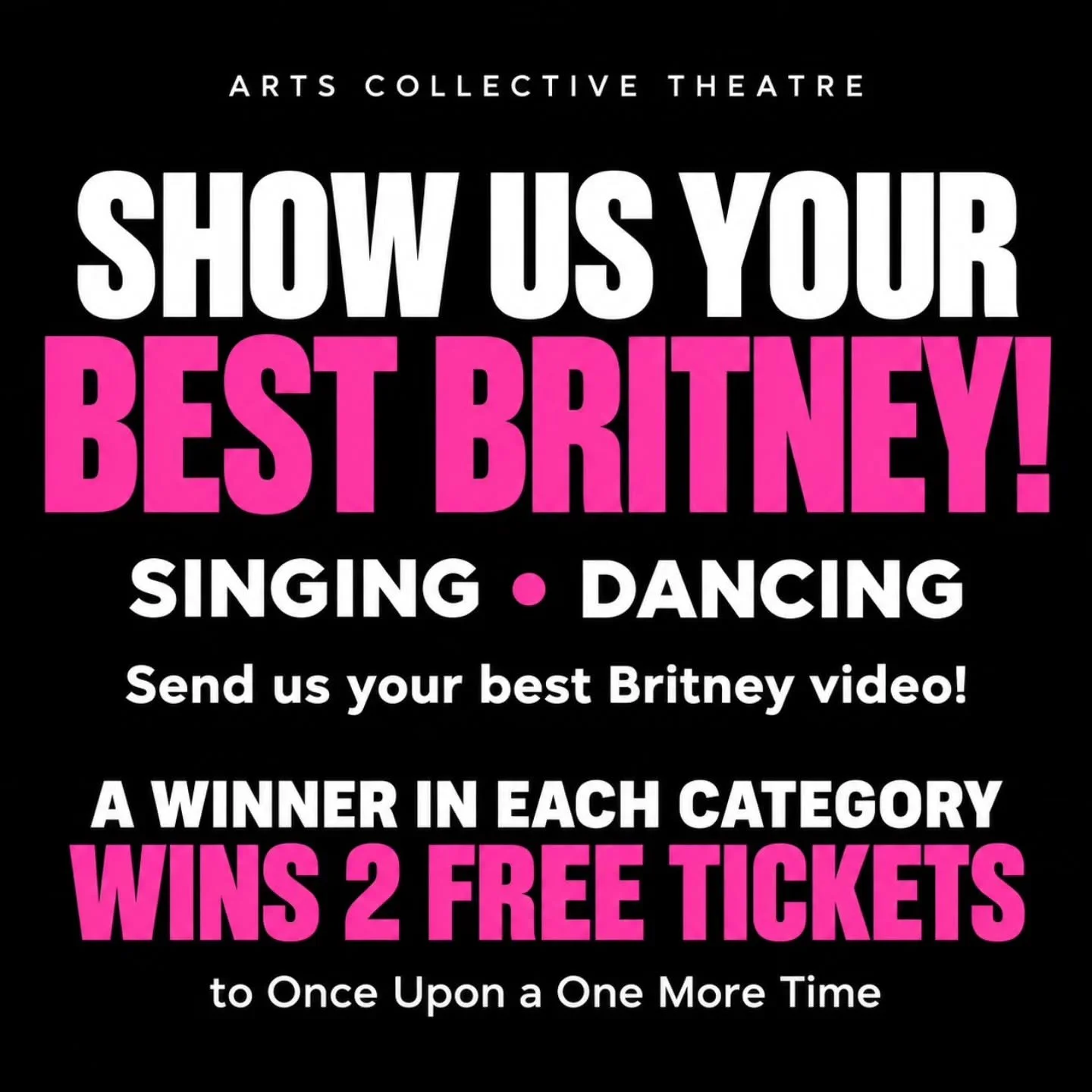 🎤💗 SHOW US YOUR BEST BRITNEY! 

Jacksonville, your camera roll could win you a night at the theatre! 👀

We want your drunk karaoke videos, your Y2K dance club days, your best shower song, that middle school dance recital where you were CONVINCED y