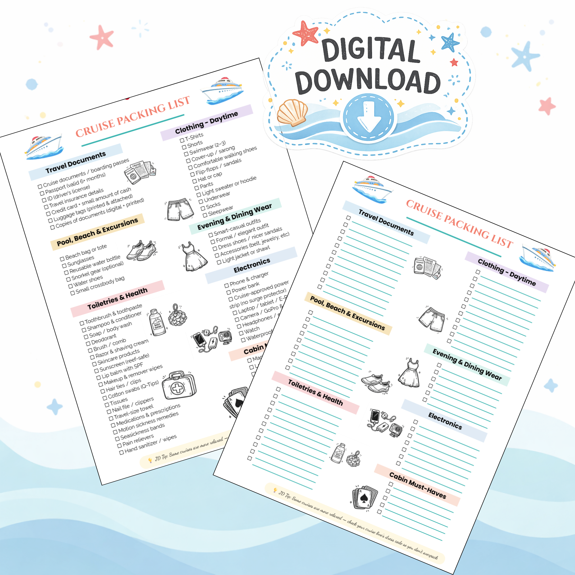 Cruise Packing List & Trip Prep Planner