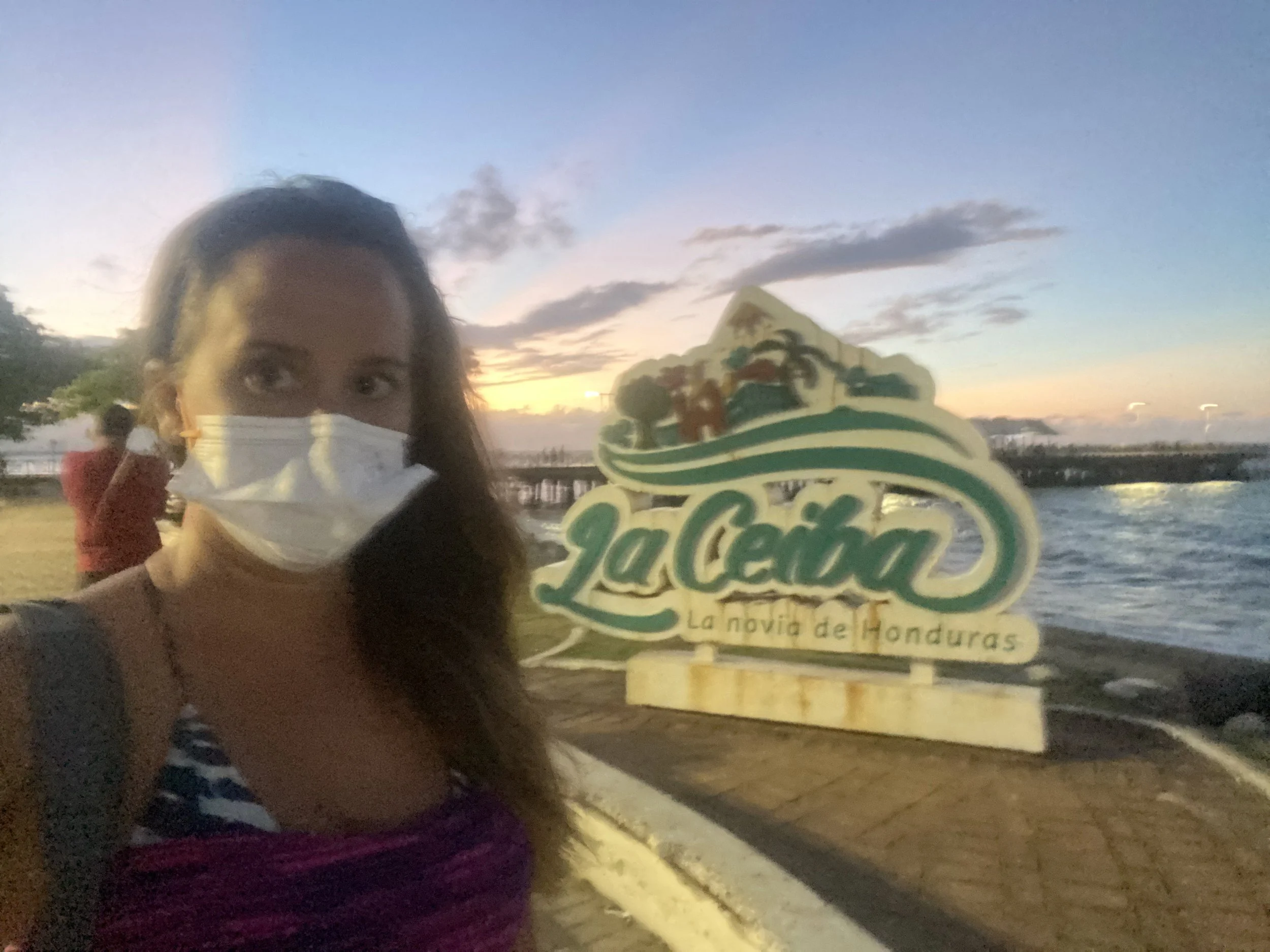 La Ceiba Honduras waterfront at sunset solo female traveler travel safety story location