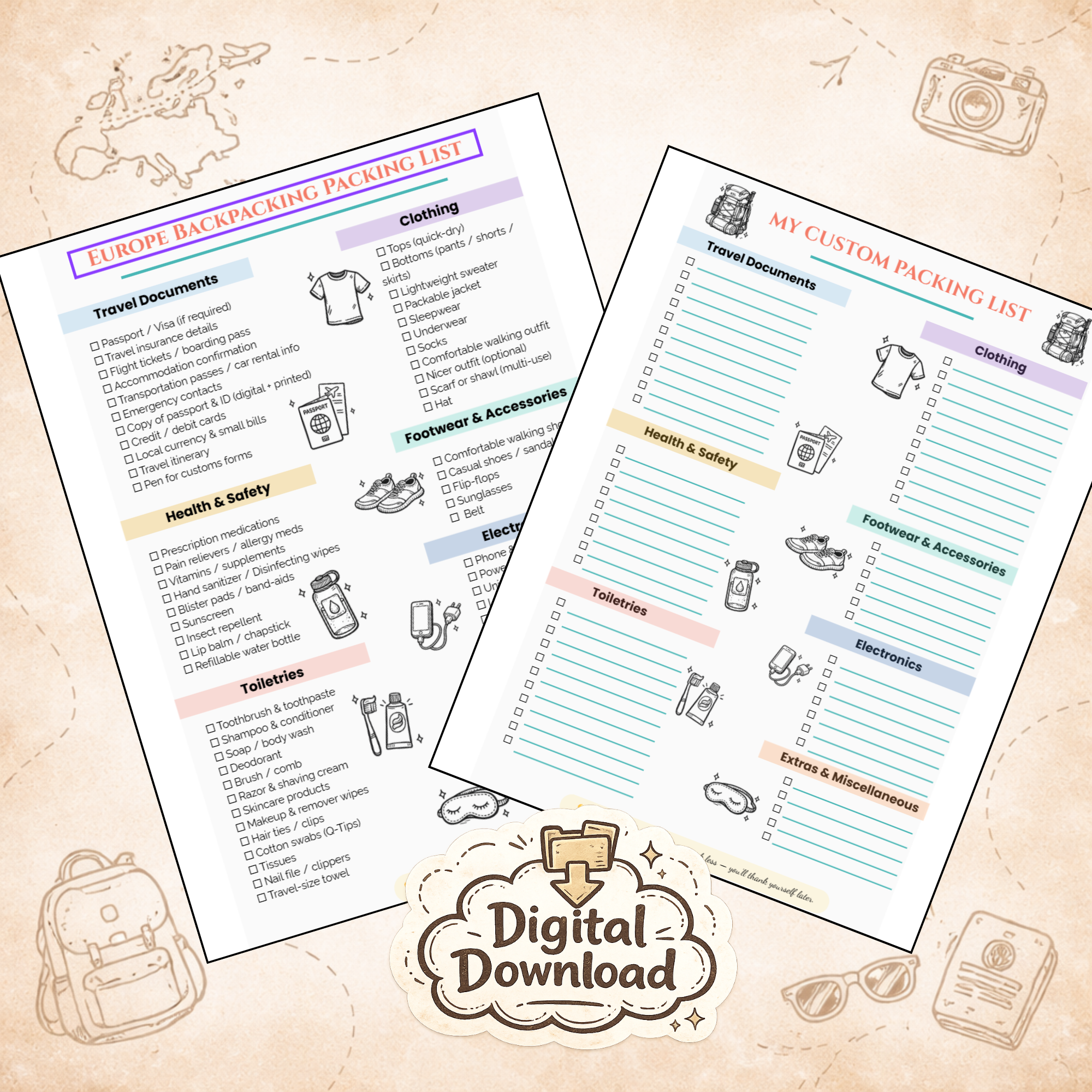 Europe Backpacking Packing List