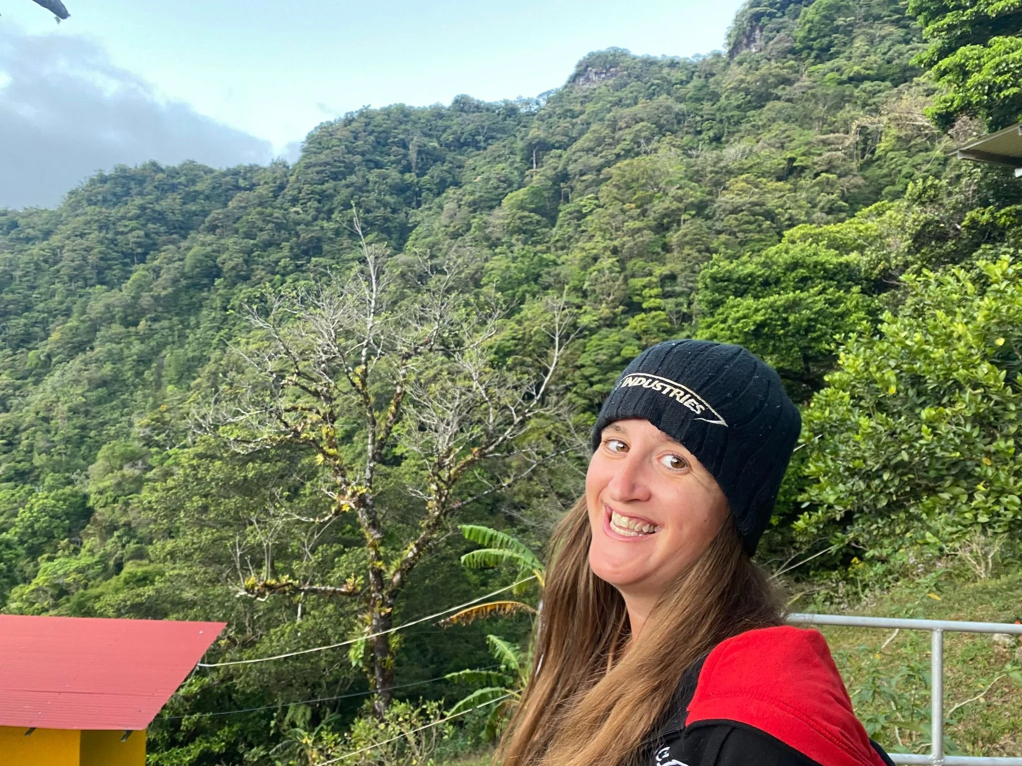 Mountain and jungle scenery surrounding Lost & Found Hostel in Panama.