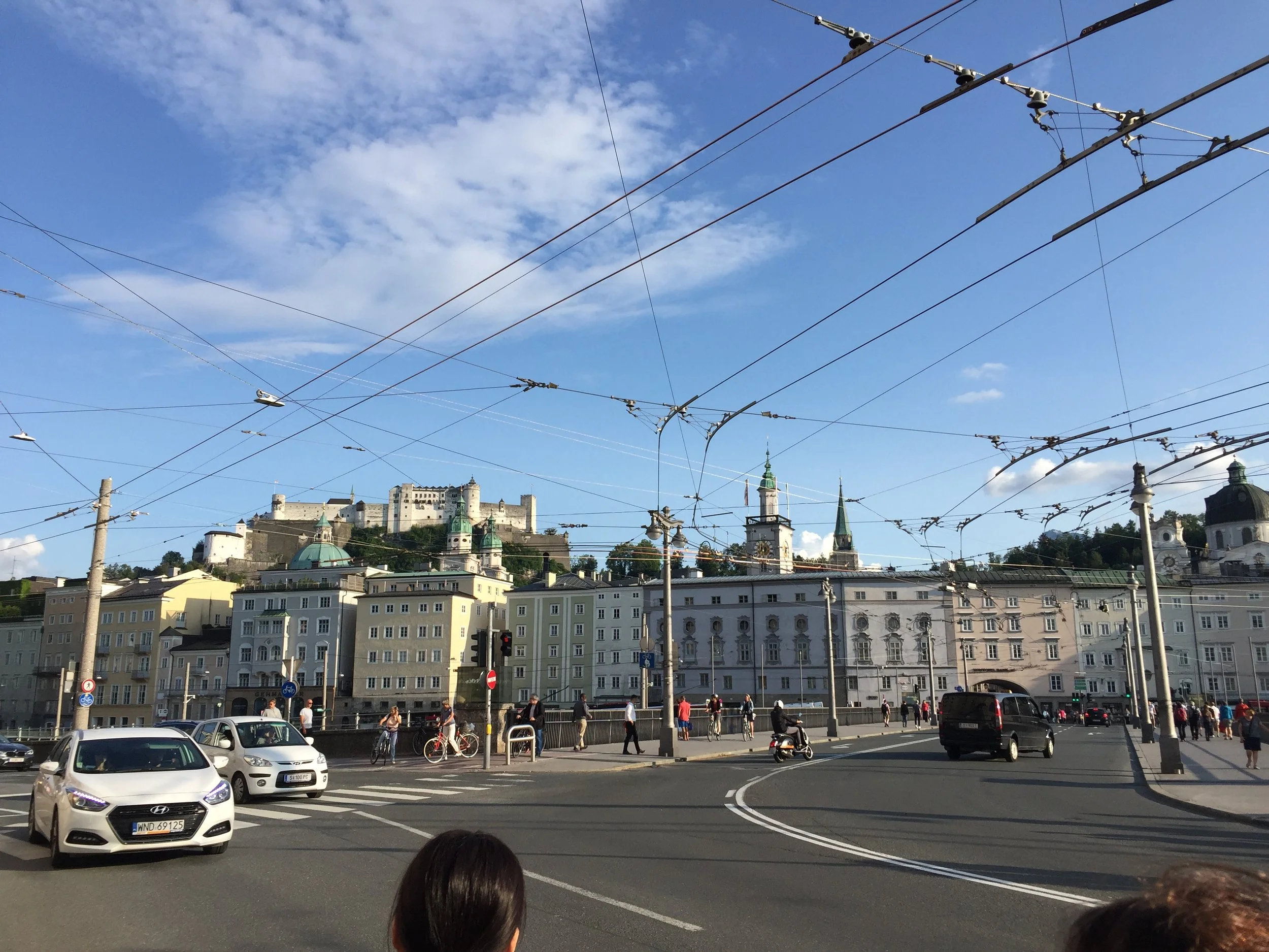 street view in salzburg austria historic city travel