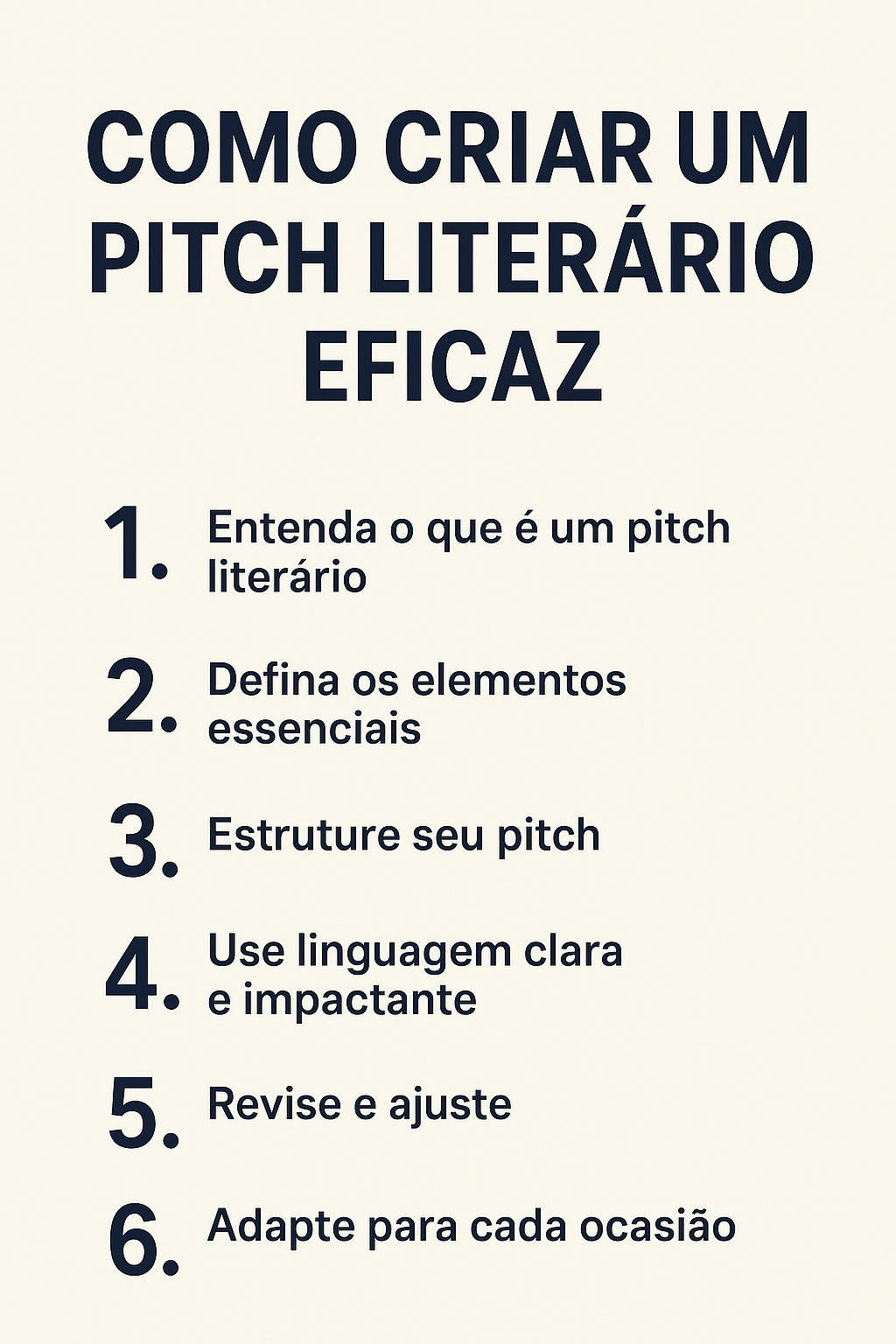 Como Criar um Pitch Literário Eficaz: Guia Passo a Passo