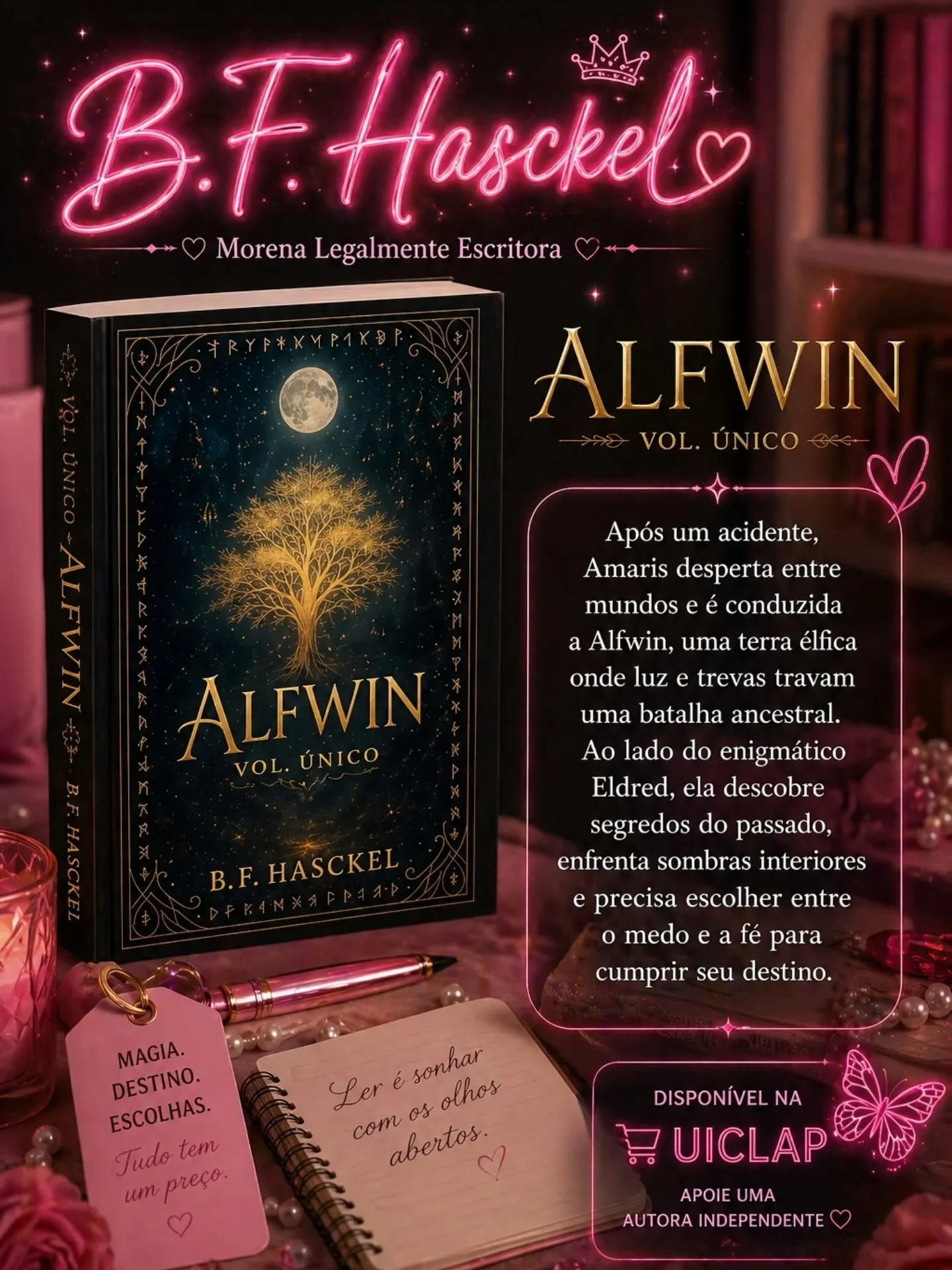 💖✨ Modo Elle Woods: ATIVADO ✨💖

Ela n&atilde;o escolheu esse destino&hellip;
mas talvez ele tenha escolhido ela.

📖 Alfwin n&atilde;o &eacute; s&oacute; uma hist&oacute;ria.
&Eacute; um mergulho entre mundos, luz e trevas&hellip; e decis&otilde;es