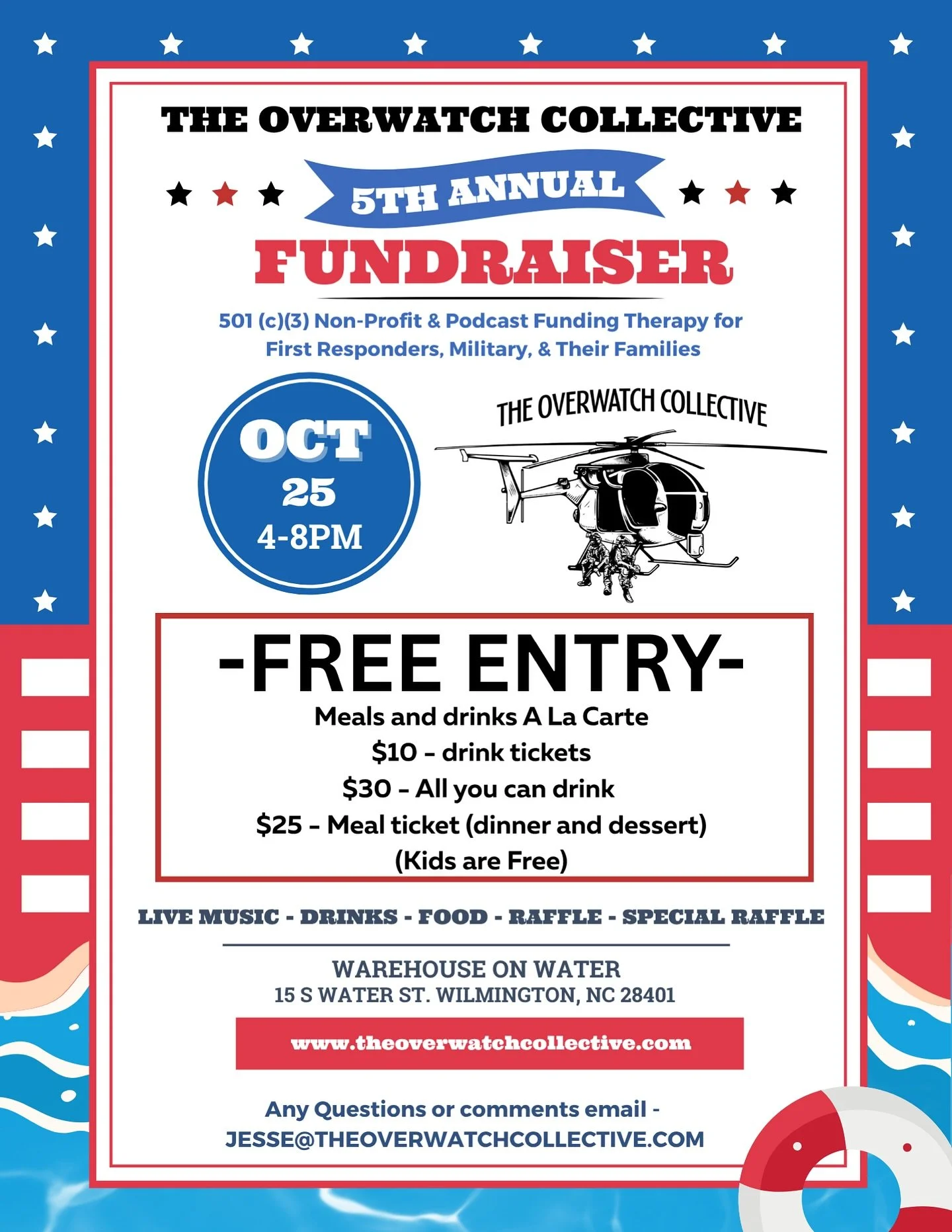 🇺🇸 The Overwatch Collective 5th Annual Fundraiser 🇺🇸
We&rsquo;re proud to share that Local 129 is one of the sponsors of this year&rsquo;s event &mdash; helping make entry FREE for everyone! 🙌

Join us in supporting a powerful mission that funds