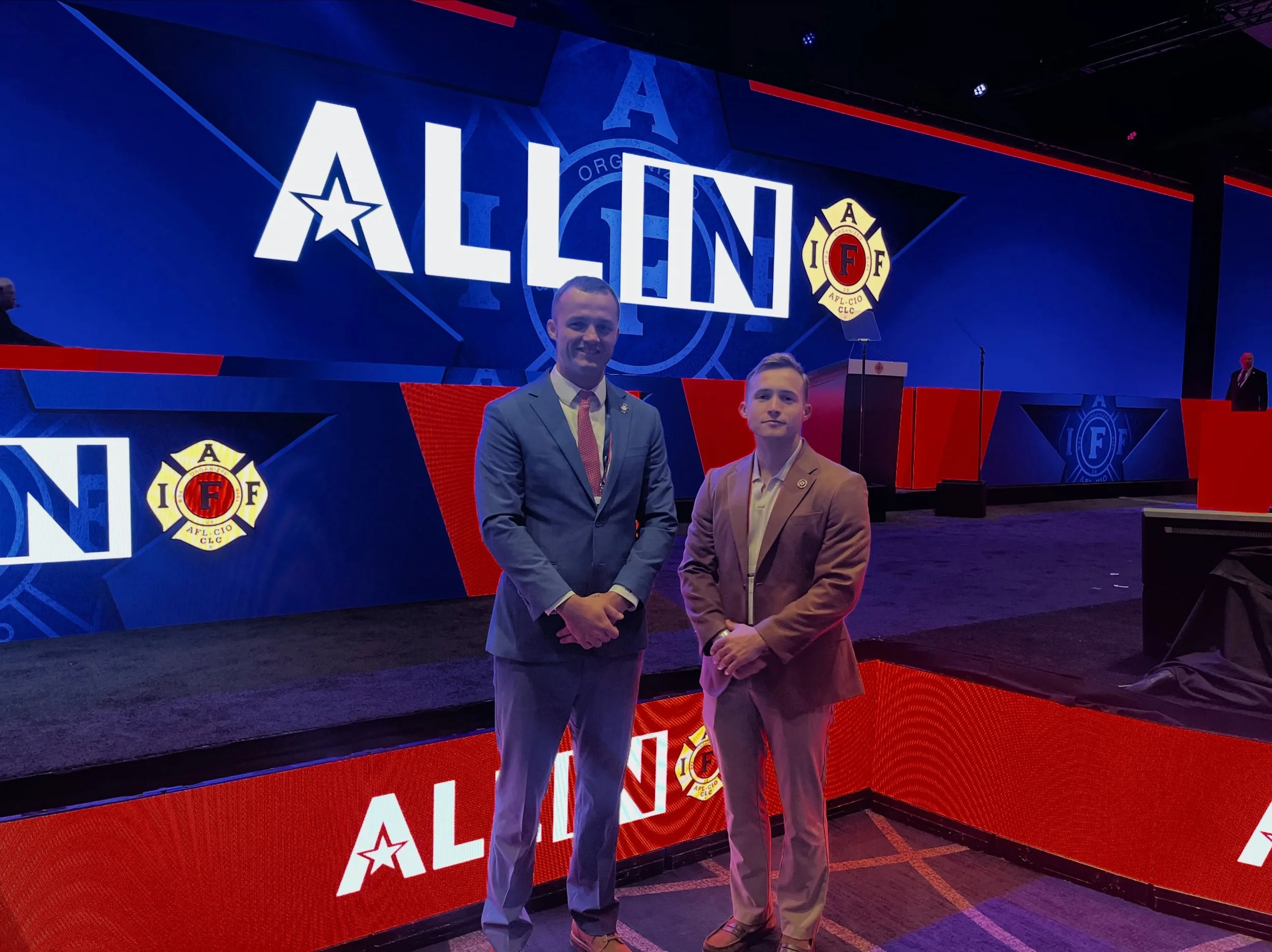 🔥 LOCAL 129 AT THE IAFF 58TH CONVENTION 🔥

Last week, Local 129 sent two delegates to the IAFF 58th Convention to represent our membership and ensure our Local had a voice in the decisions shaping the future of our union and the fire service.

Thro