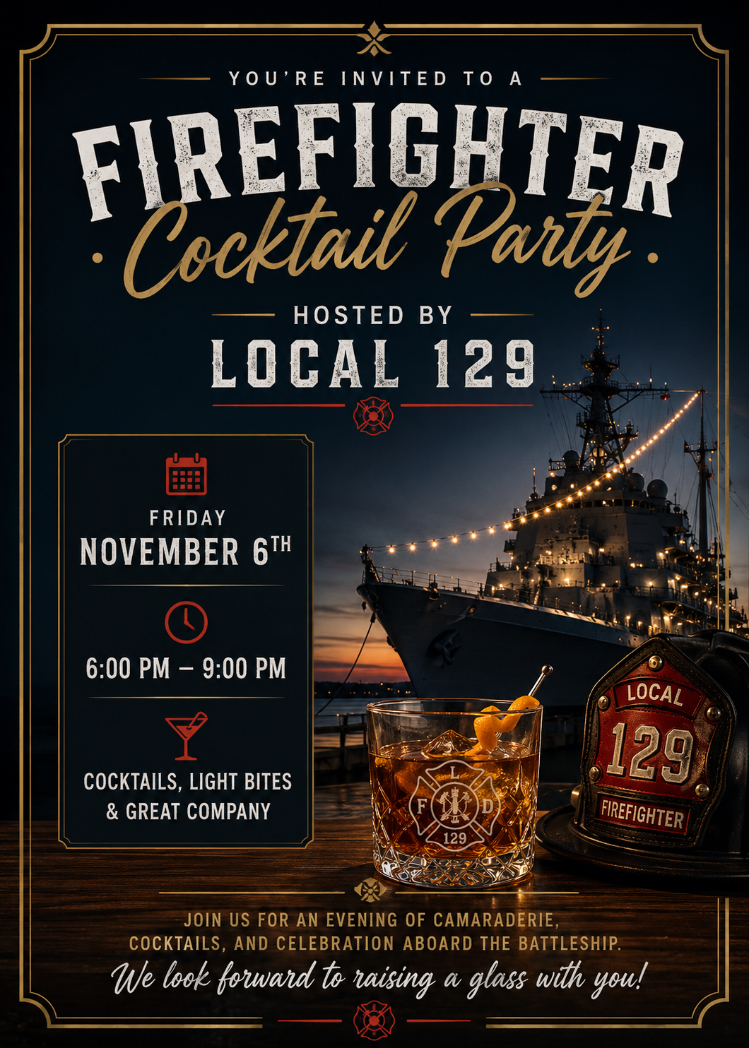 Local 129 Battleship Cocktail Party