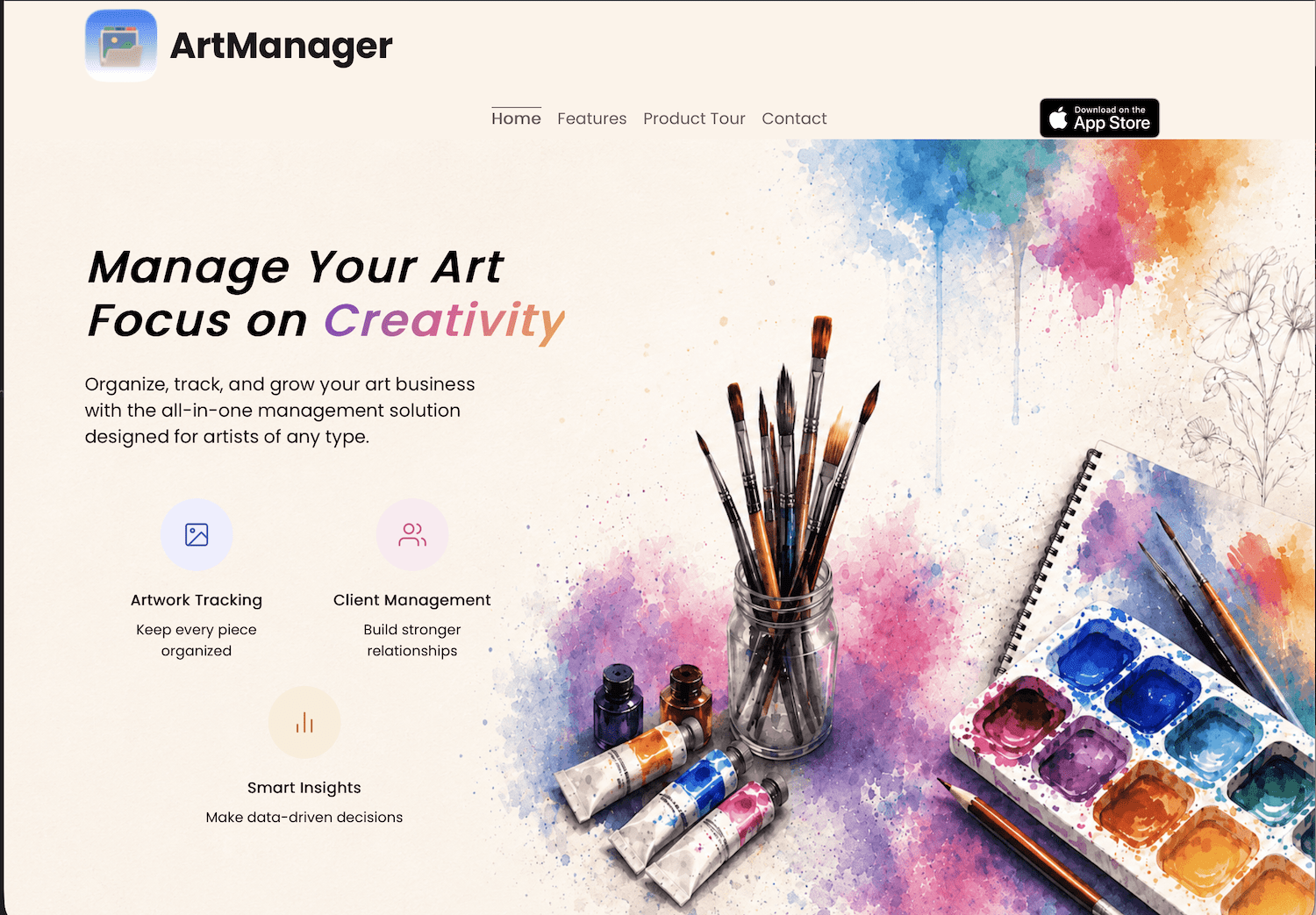 ArtManagerApp Website Refresh 
