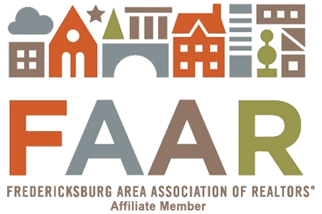 Logo for FAAR. The Fredericksburg Area Association of Realtors Affiliate Member