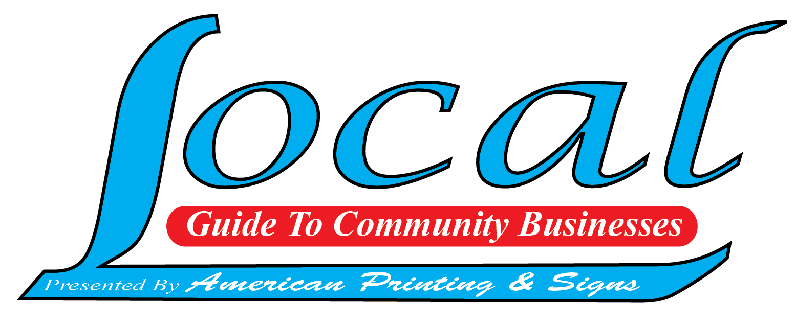 Logo for the Local Guide to Community Businesses presented by American Printing & Signs