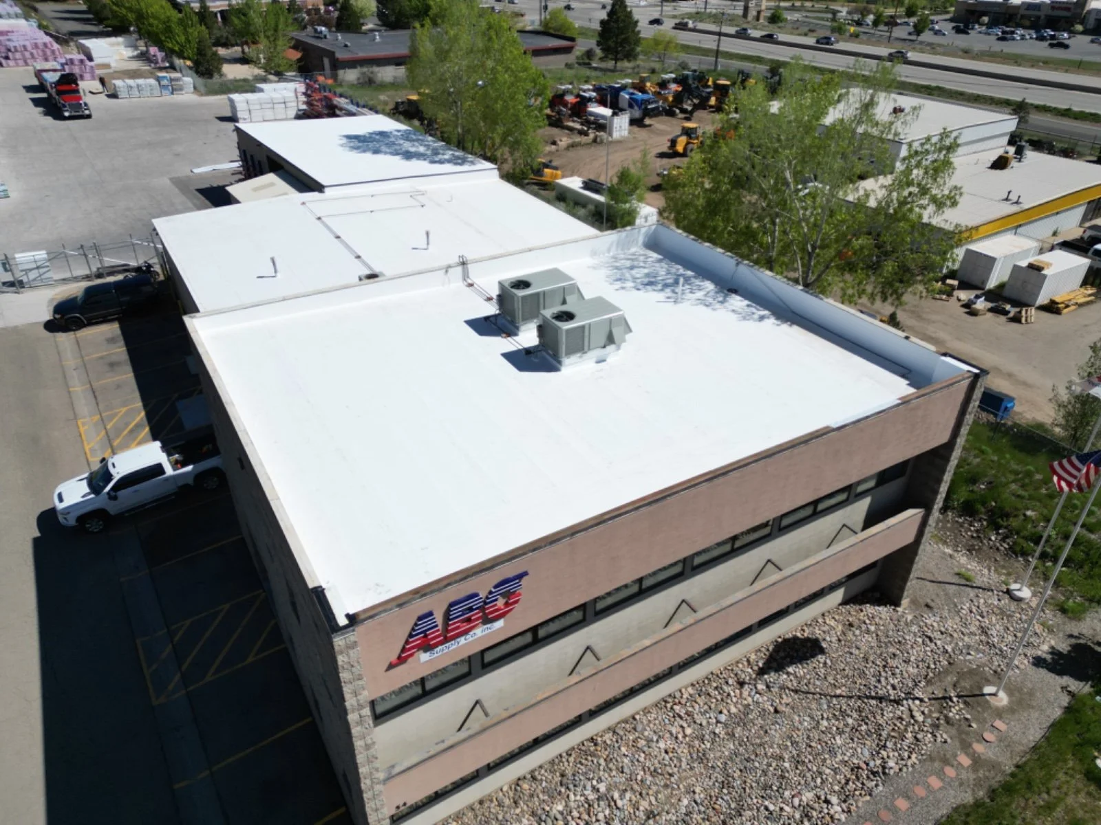Commercial roof inspection and repair work performed by a licensed Florida roofing contractor