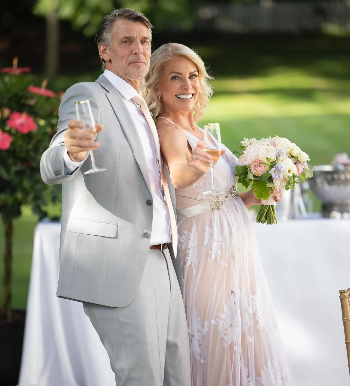 #happythrowbackthursday 
.
THIS IS US!! Our wedding day 🥂back on July 21st, 2021!
.
We&rsquo;re the whole happy 😊 Kitt &amp; Kaboodle!
.
#kittnkaboodle #kjrenovations #thetomkitt #kristenjensen #decoration #renovationspecialists #luxurydesign #luxu
