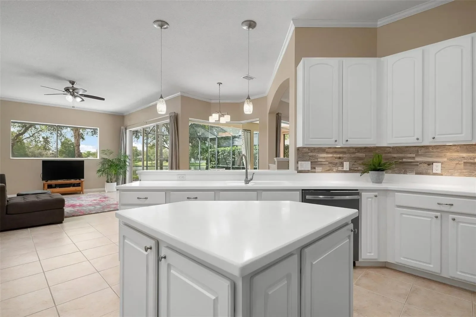 Before photo of kitchen in Lakewood Ranch  Florida home prior to refresh by  Kitt and Kaboodle