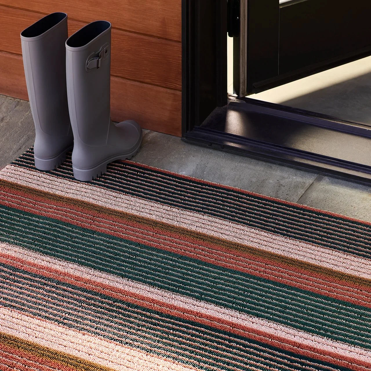 Raspberry Pleat Stripe Shag - 3 sizes