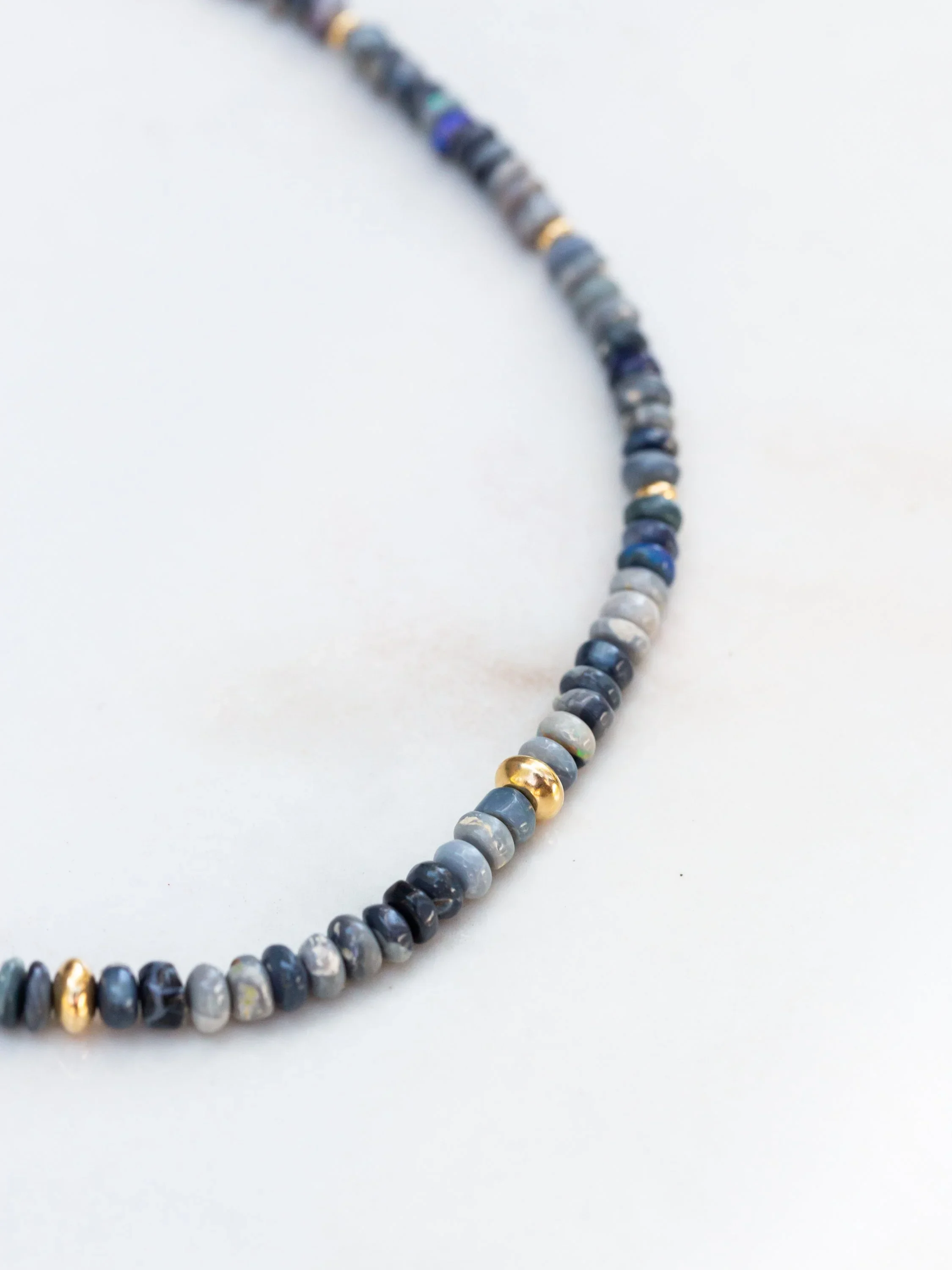 Blue Australian Opal Necklace