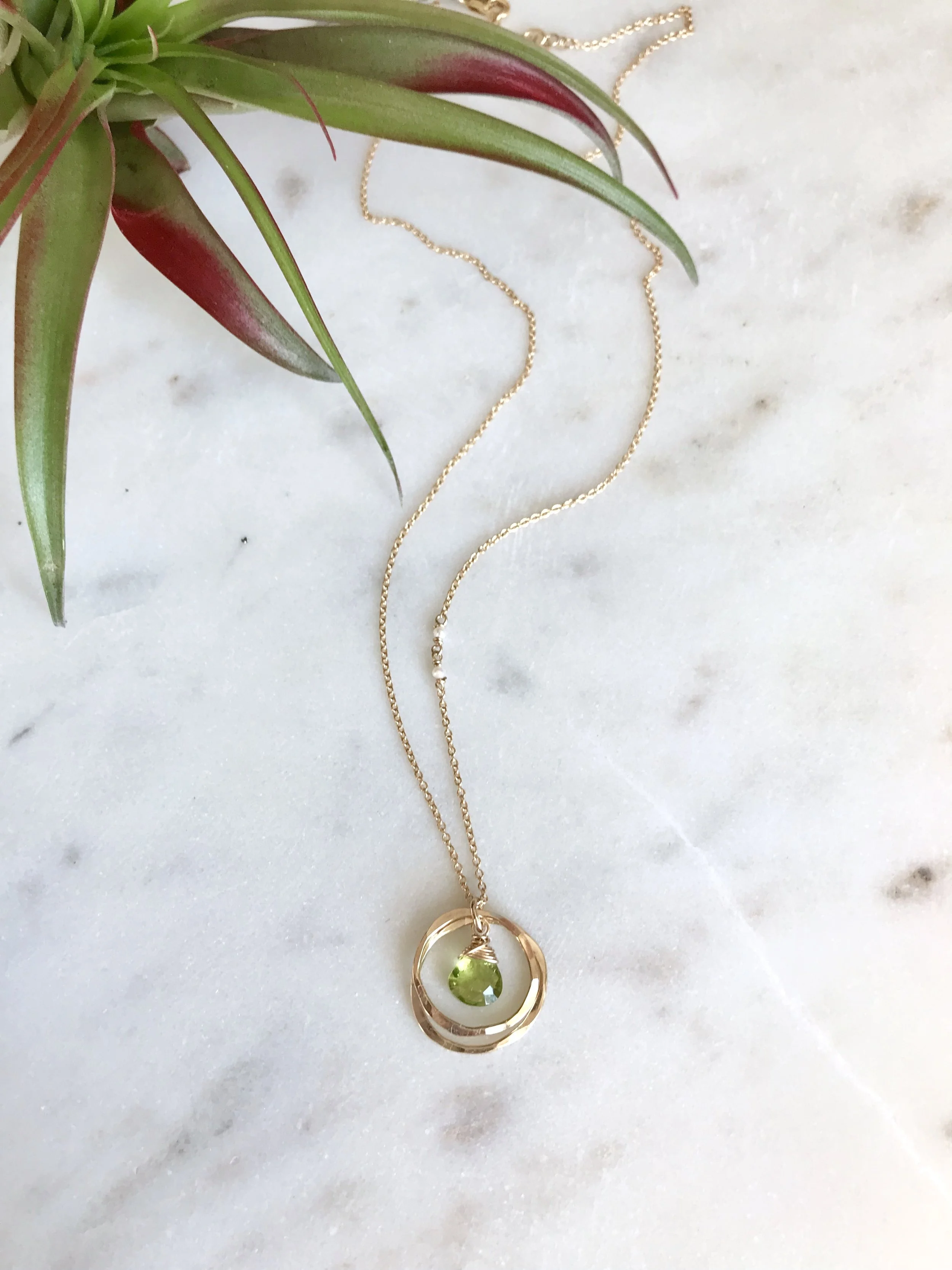 Peridot Orbital Necklace