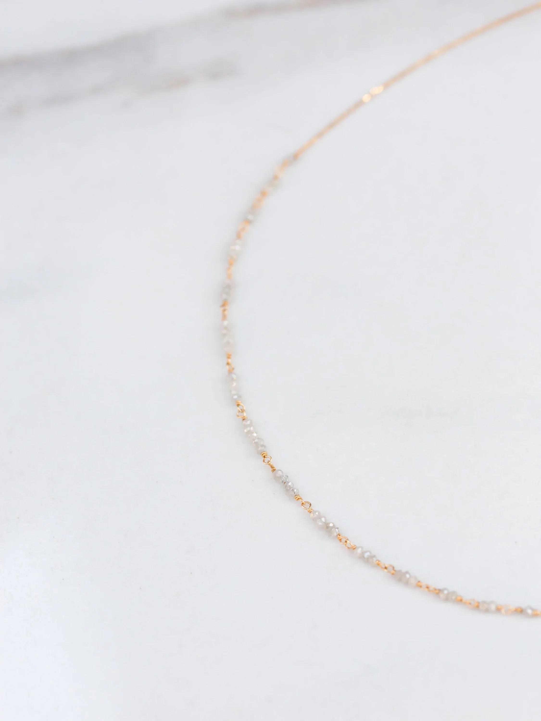 Grey Raw Diamonds Necklace