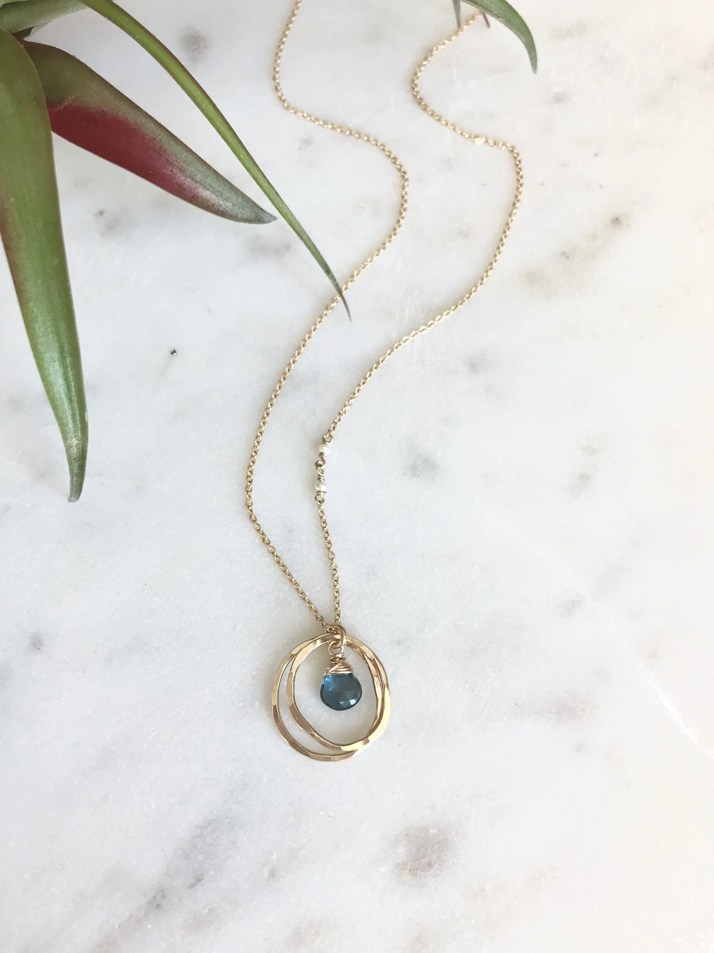 London Blue Topaz Orbital Necklace