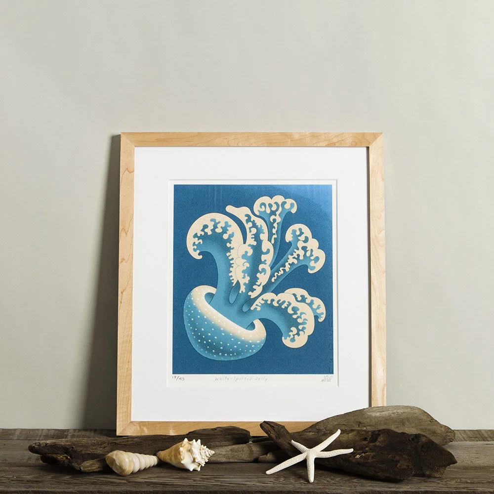 White Spotted Jelly Print