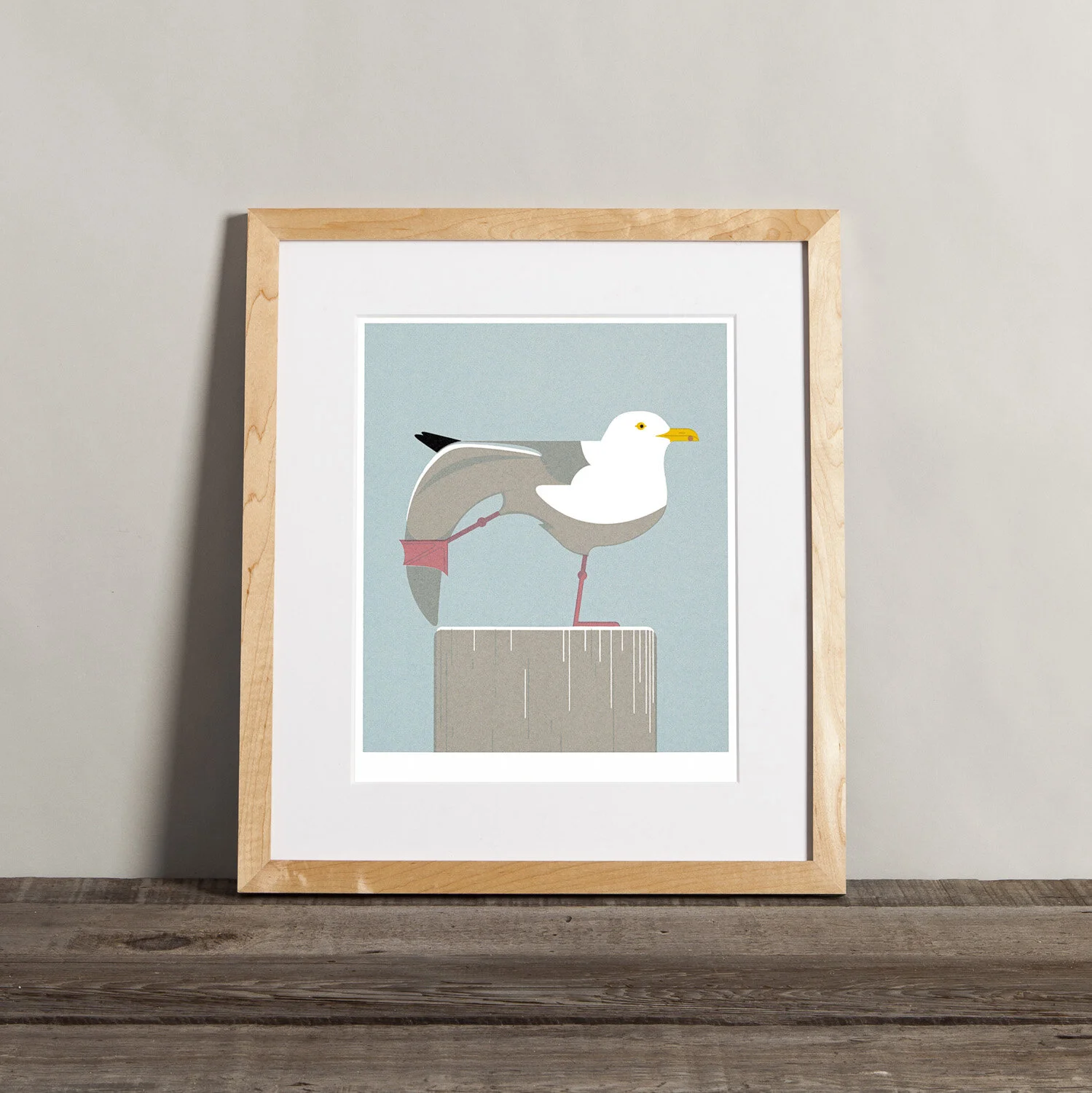 Gull Yoga Print