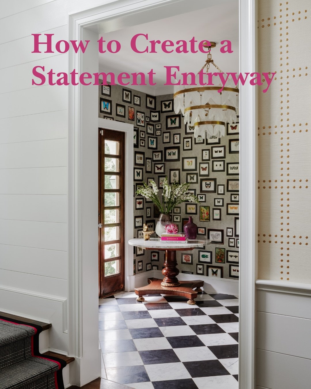 You&rsquo;ll want to save this for later for your entryway glow-up. 💋 

We preserved what worked architecturally while transforming the entryway into a layered, character-rich space that reflects the client&rsquo;s personality and sets the tone for 