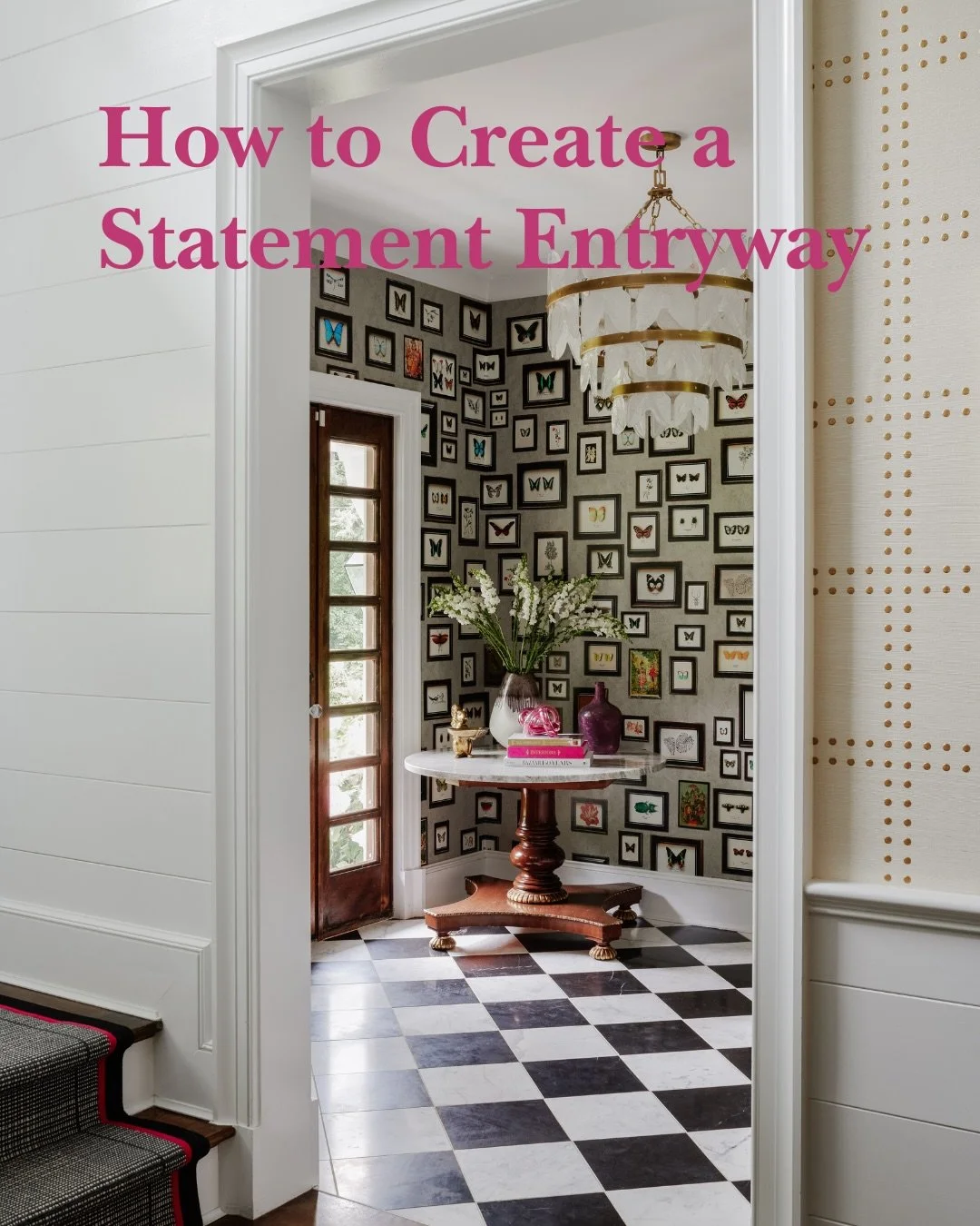 You&rsquo;ll want to save this for later for your entryway glow-up. 💋 

We preserved what worked architecturally while transforming the entryway into a layered, character-rich space that reflects the client&rsquo;s personality and sets the tone for 