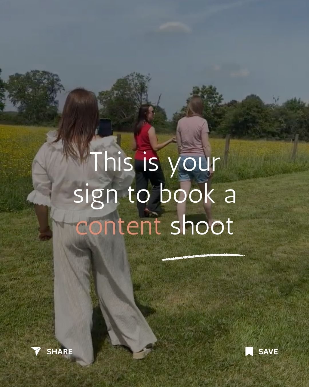 One thing I always recommend to clients?

Get a content shoot booked.

Having a bank of photos and videos ready to use makes showing up online so much easier. Whether you're posting on social media, updating your website or sending an email, you're n