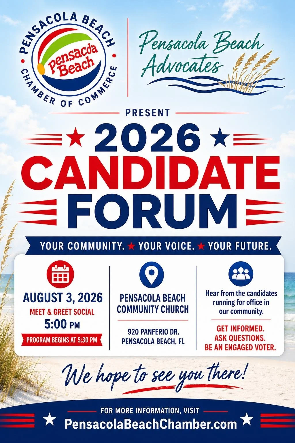 Pensacola Beach Advocates and Beach Chamber Host Candidate Forum