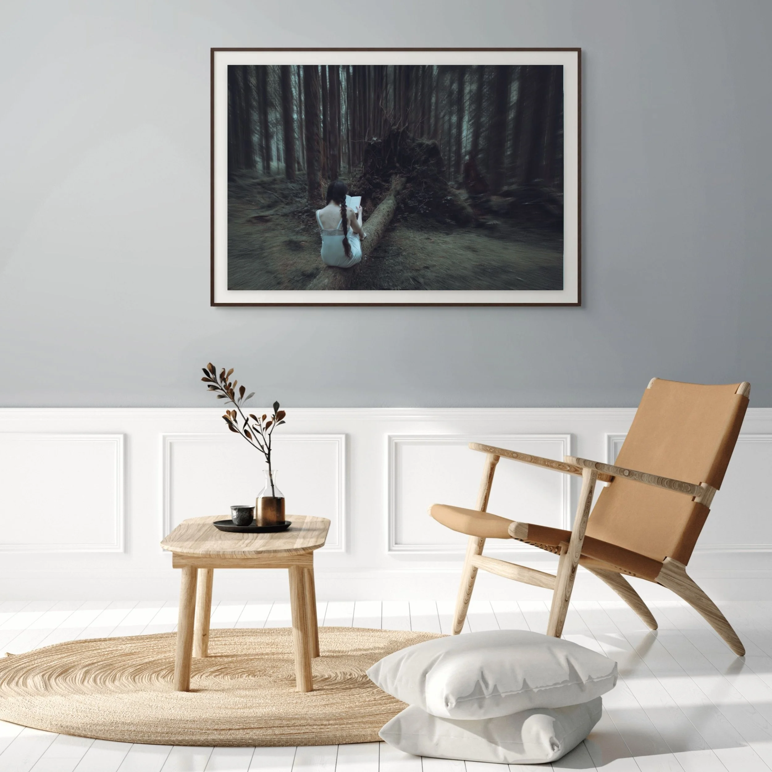 Art Print - Reading in The Forest - Home Decor