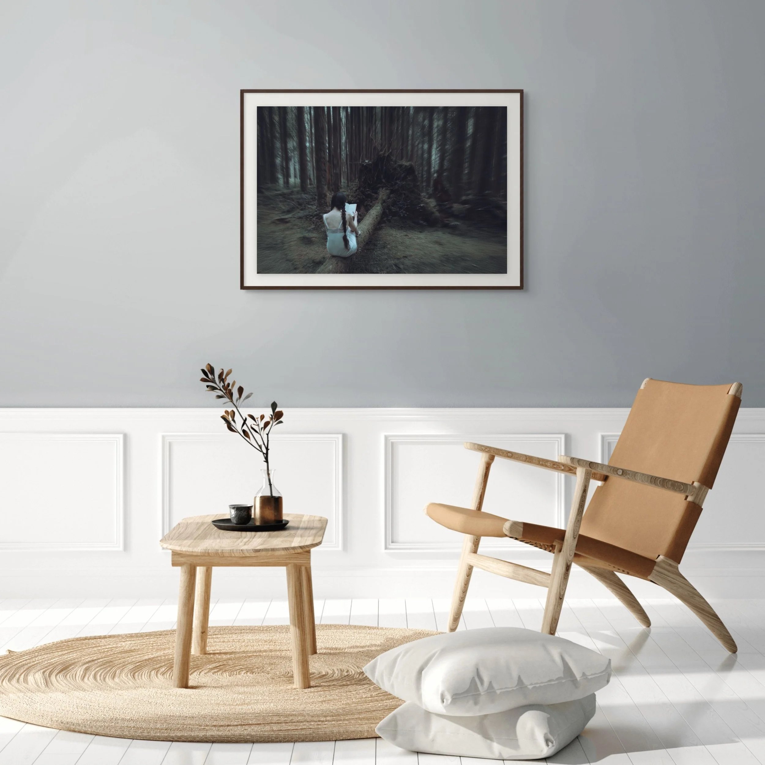 Art Print - Reading in The Forest - Home Decor