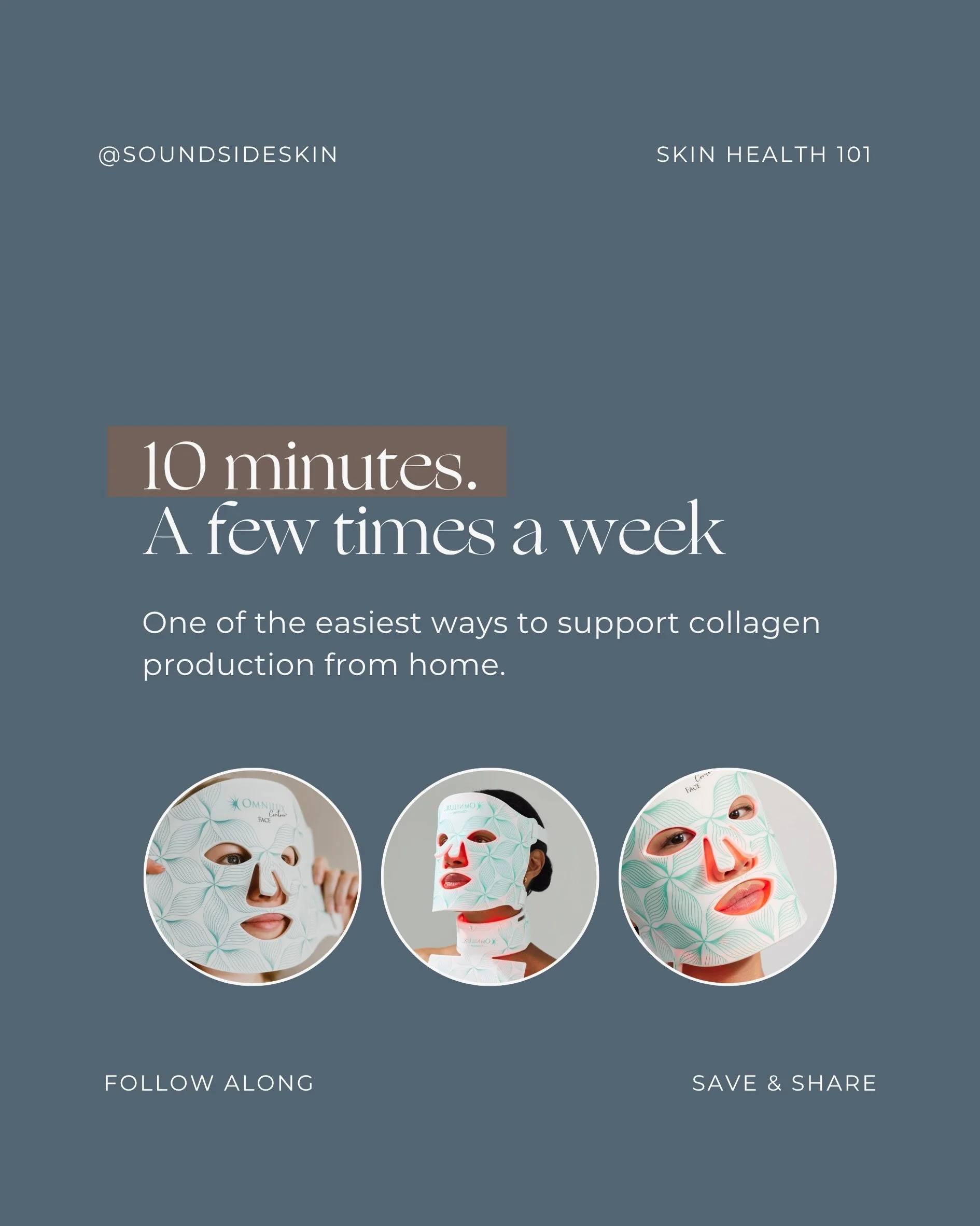 Most people want healthier, firmer, more radiant skin.

The question is: what are you doing consistently to support it?

One of the things we love about the Omnilux LED Mask is how simple it makes collagen support at home.

Just 10 minutes, a few tim