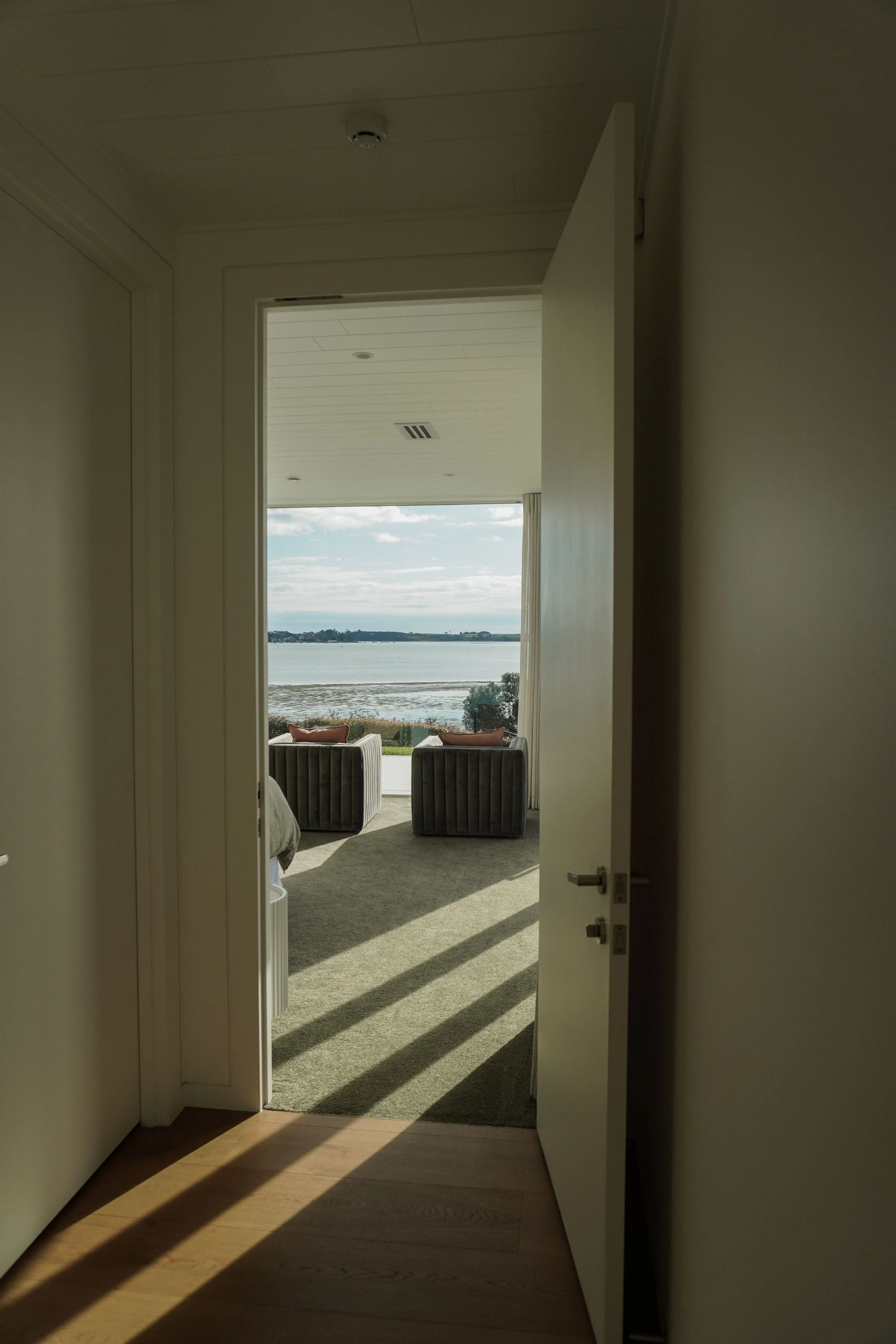 Flexible guest wing of Harbour View Tauranga home with adaptable rooms for visitors