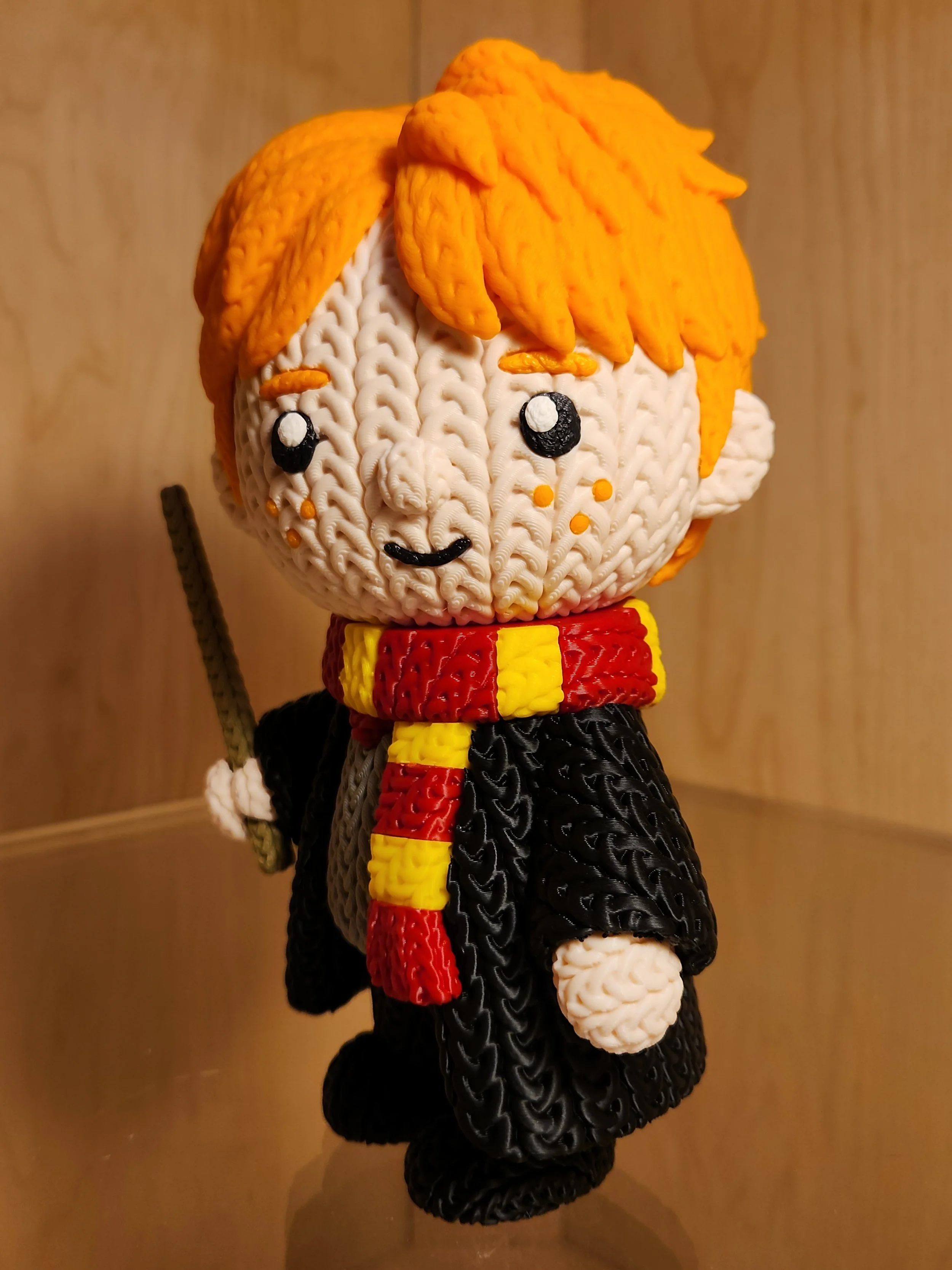 3D Printed Knitted Ron Weasley Inspired Figure 8