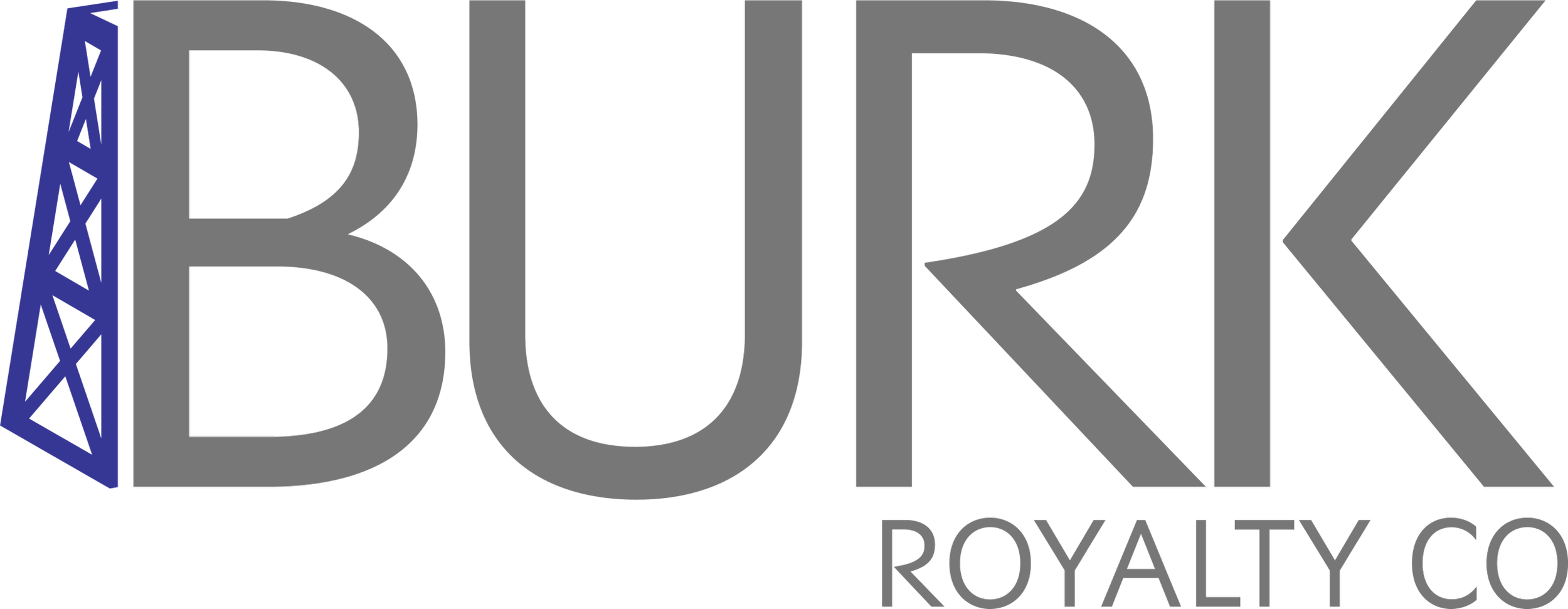 Logo of Burk Royalty Company, featuring a stylized structure on the left and the words 'BURK' and 'ROYALTY CO' in bold letters.