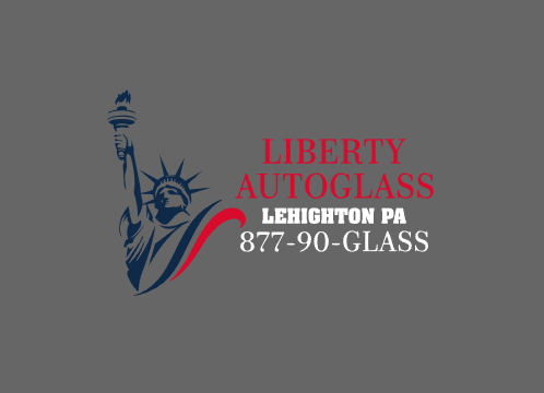 Logo for Liberty Autoglass in Leighton, PA, featuring the Statue of Liberty and contact information.