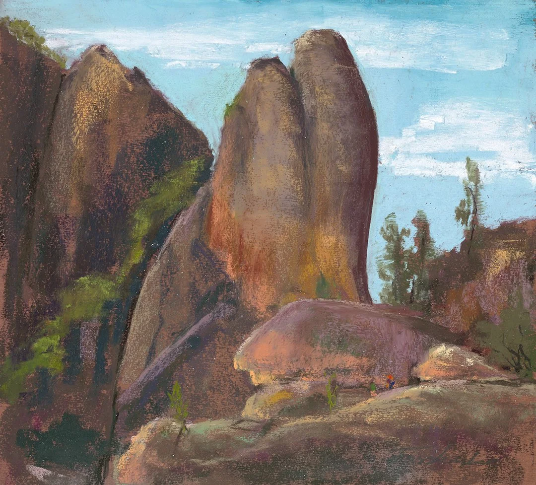 #11 Pinnacles National Park, CA | November 2014 | Pastel on Paper | 12 x 12