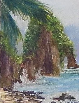 #58 National Park of American Samoa | February 2018 | Pastel on Paper | 12 x 9