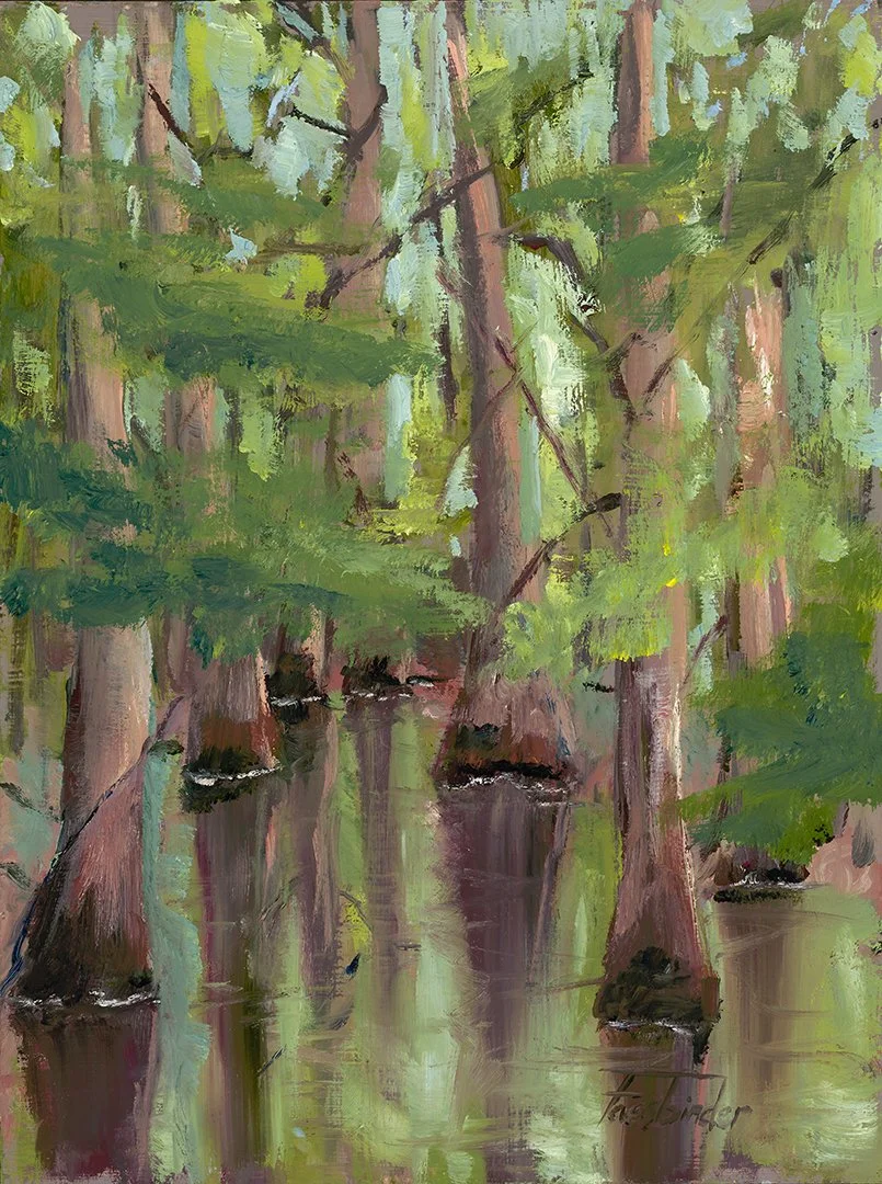 #30 Congaree National Park, SC | May 2016 | Oil on Panel | 12 x 9 