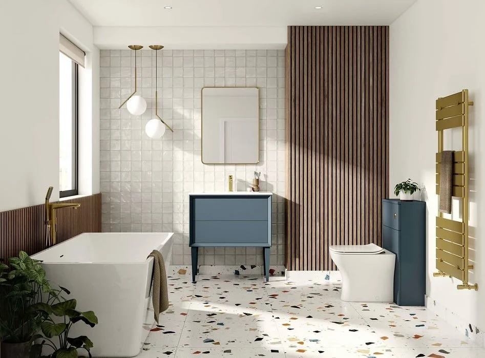 View the new PUSH collection of wall hung &amp; floor standing furniture, contemporary, handleless push to open doors &amp; drawers in a choice of 3 stunning finishes #bathroomstolove #bathroom #bathroomdesign #bathroomfurniture