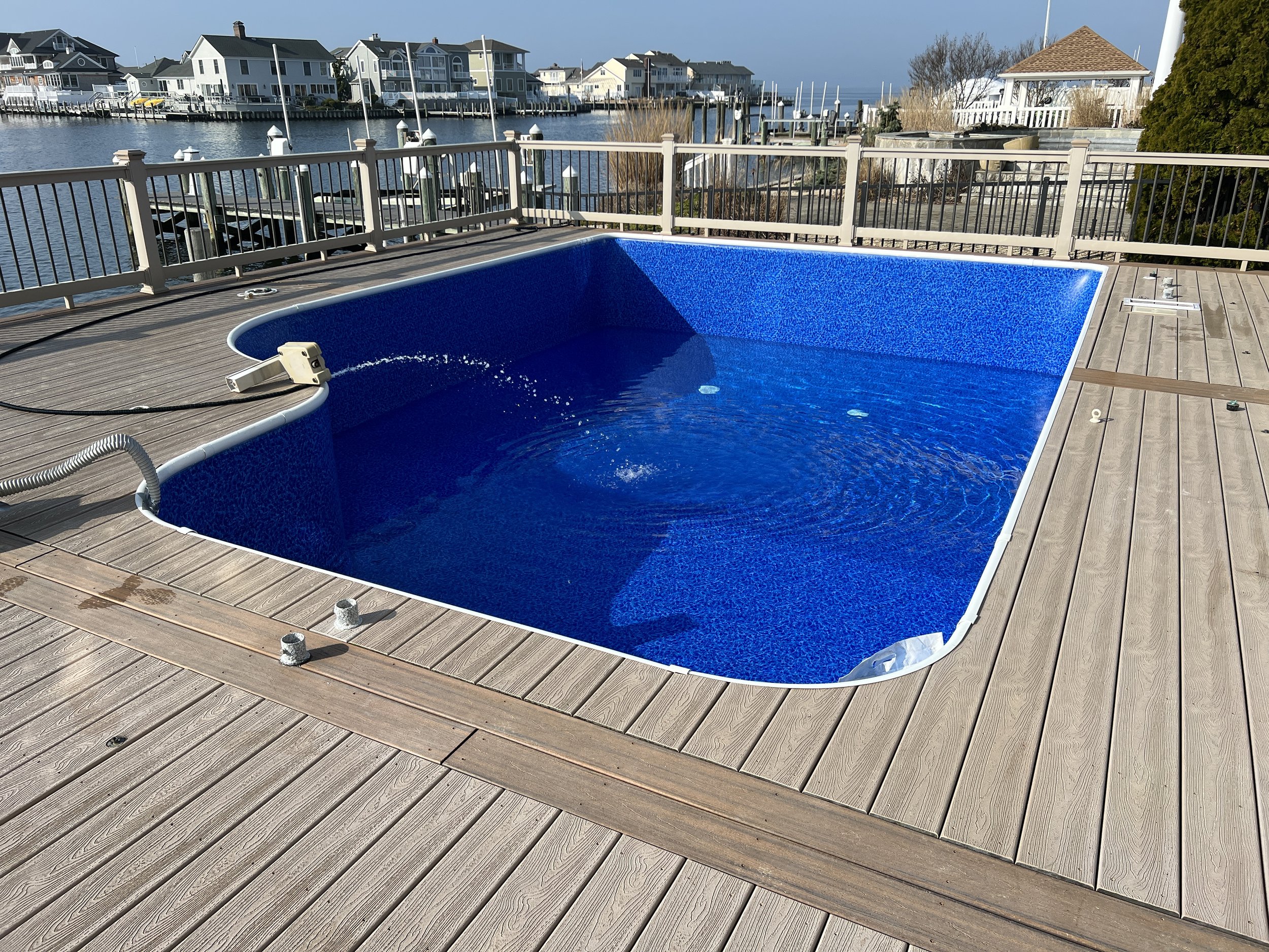In this photo:  Bradley Beach / Dark Blue River was ordered without the Bradley Beach border.